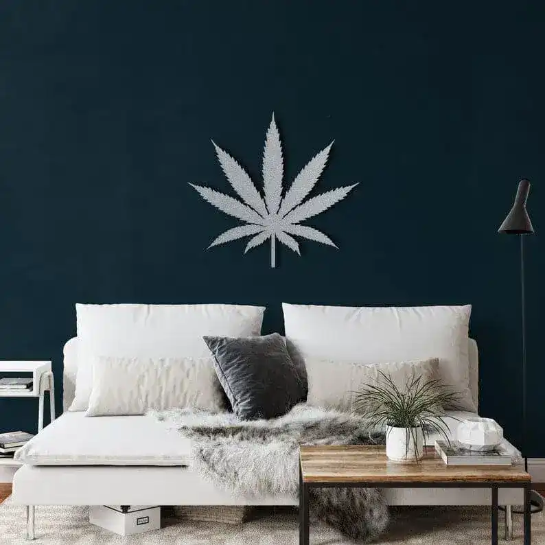 Cannabis Leaf Metal Wall Decor - Image 2