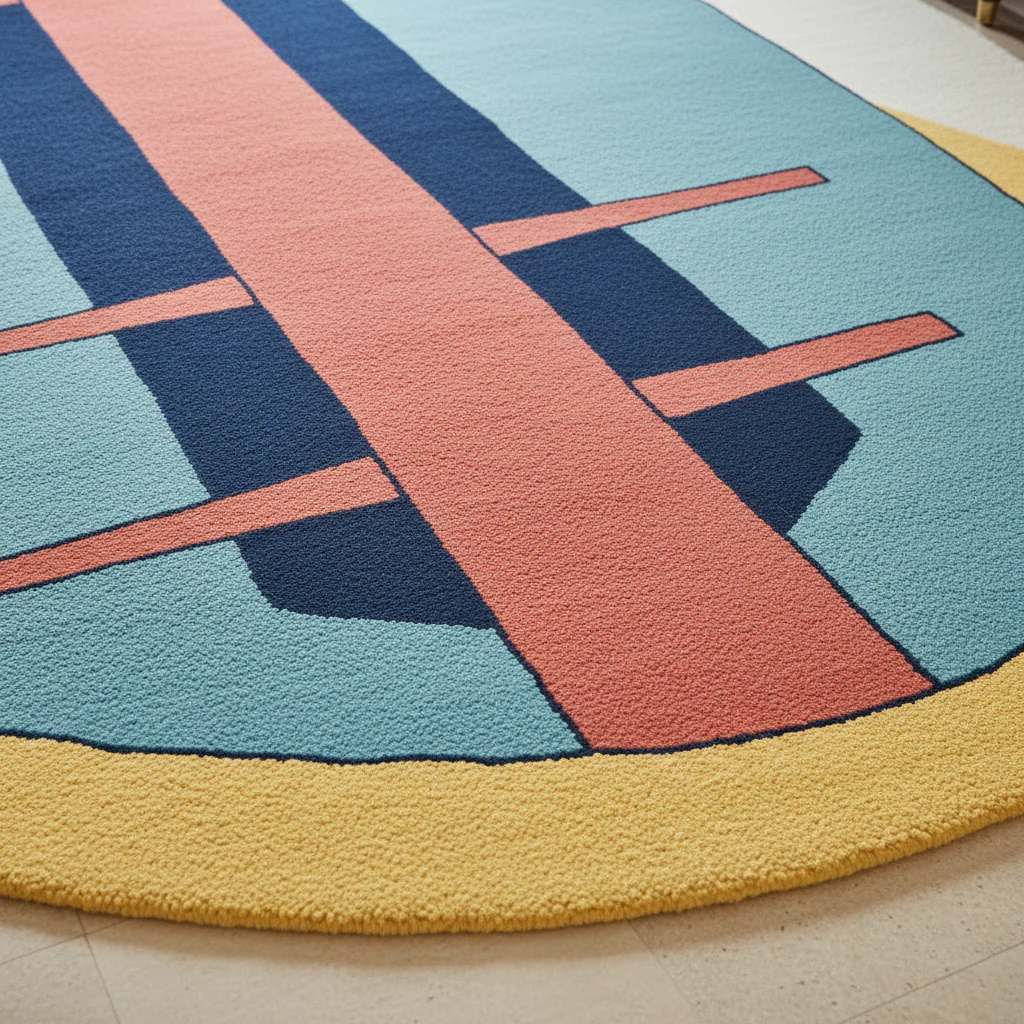 Canvas Cut Motion Hand Tufted Rug - Image 6