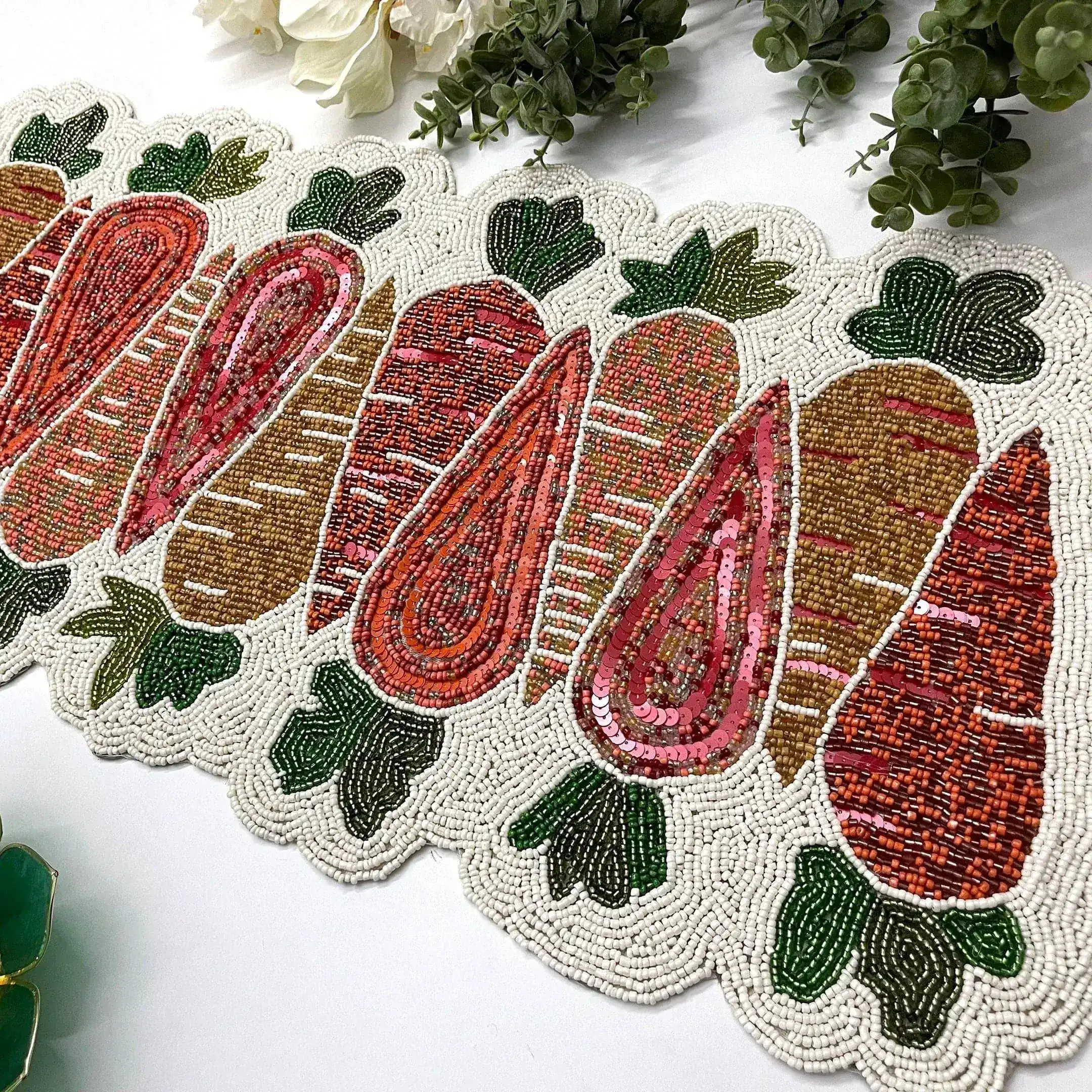 Carrot Easter Beaded Table Runner - Image 3