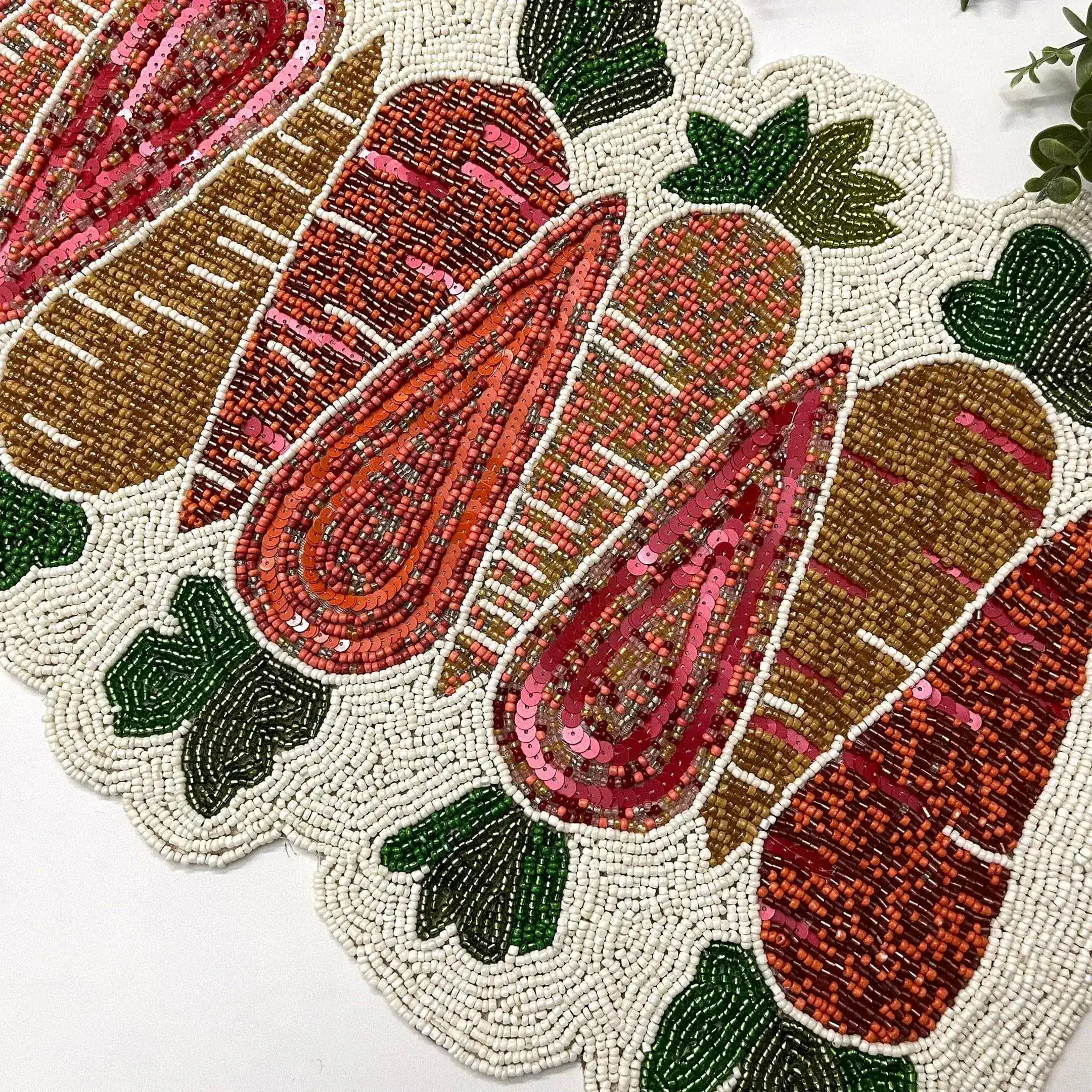Carrot Easter Beaded Table Runner - Image 4