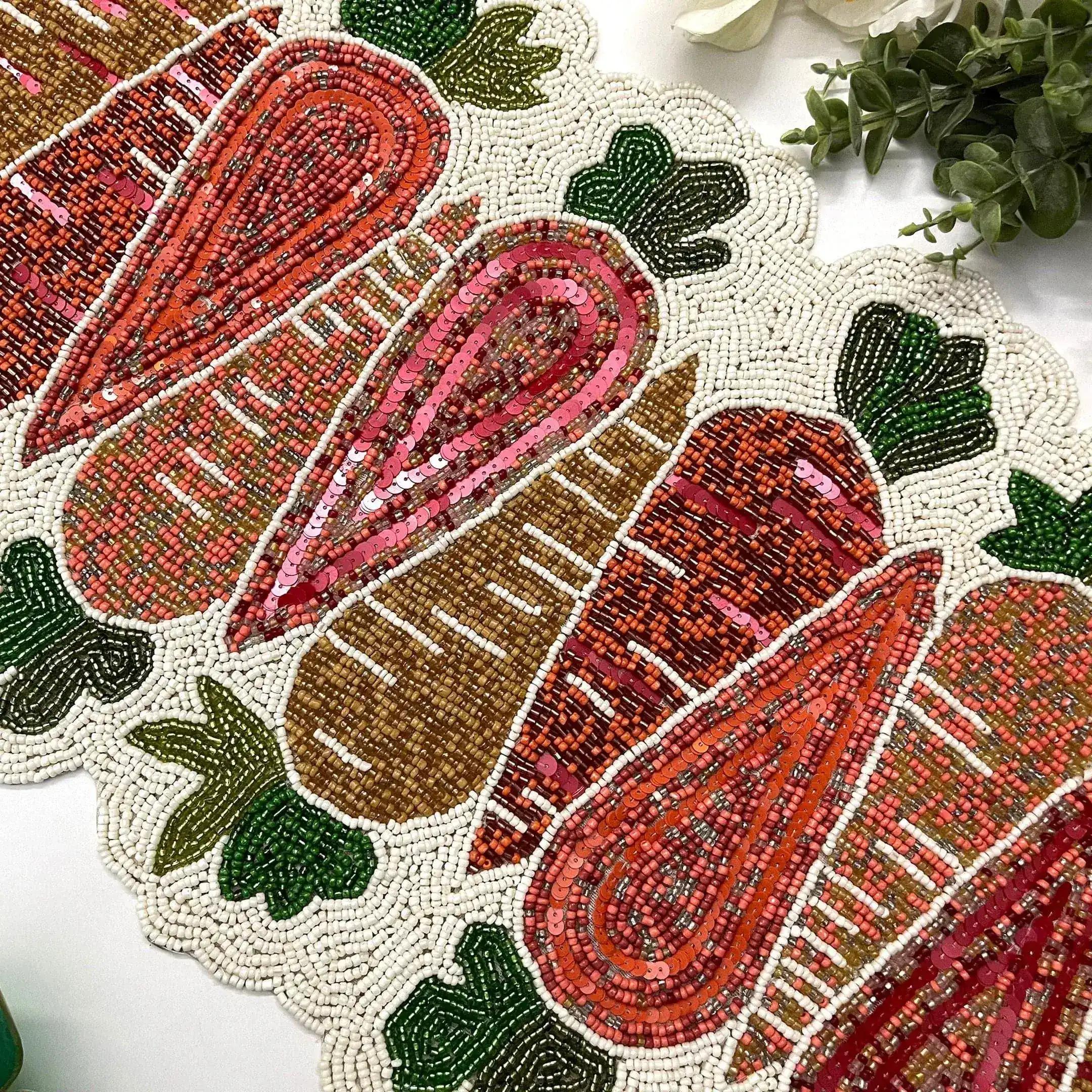 Carrot Easter Beaded Table Runner - Image 5