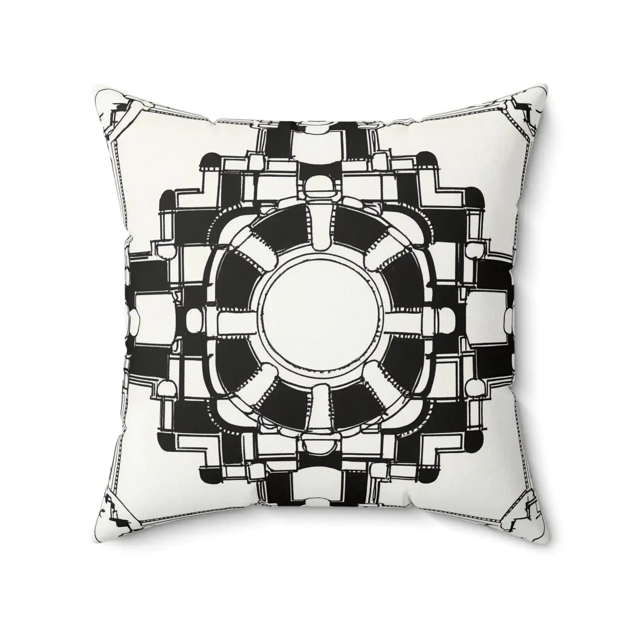 Cathedral Core Blueprint Throw Pillow - Image 6