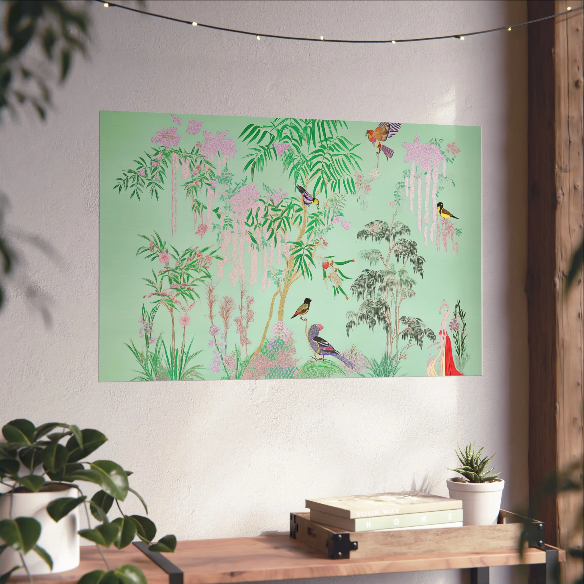 Celadon Garden Birds Fine Art Poster - Image 42
