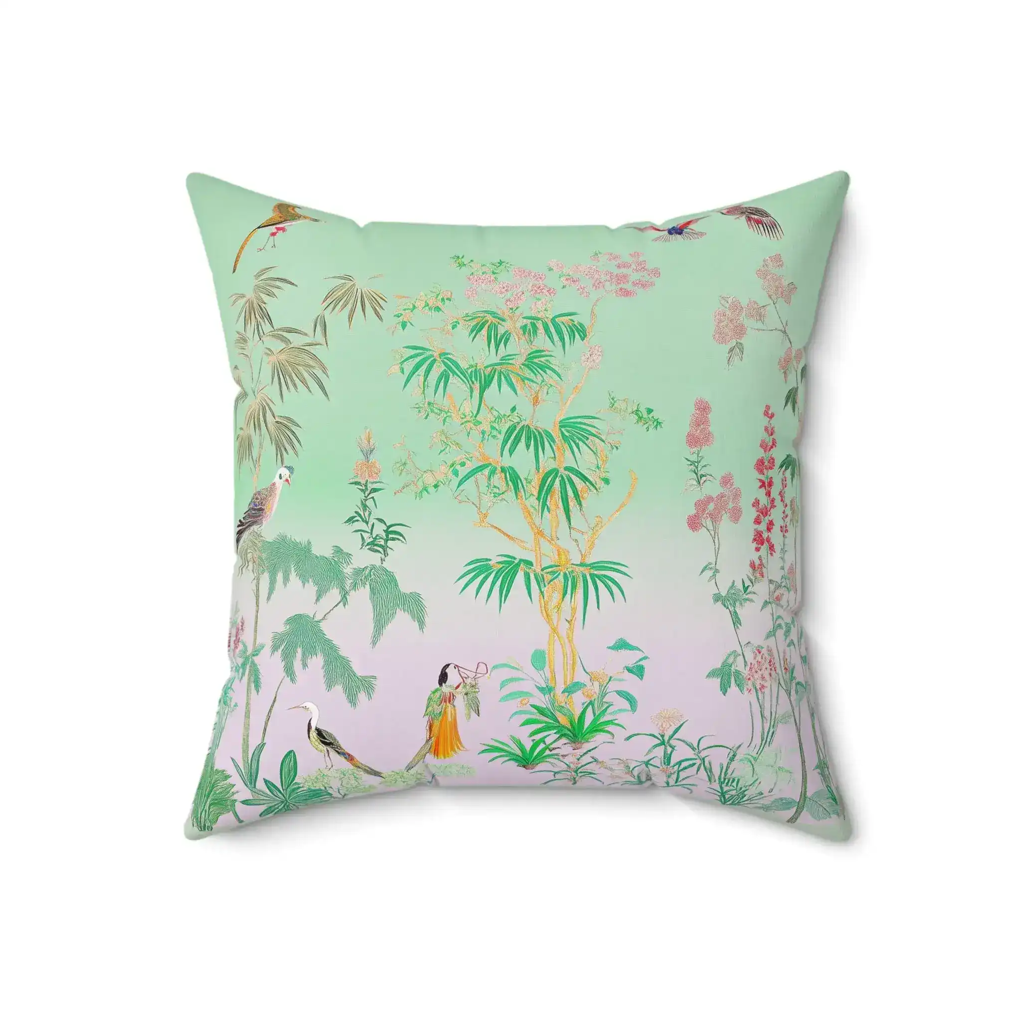 Celadon Orchid Serenade Throw Pillow - Image 5
