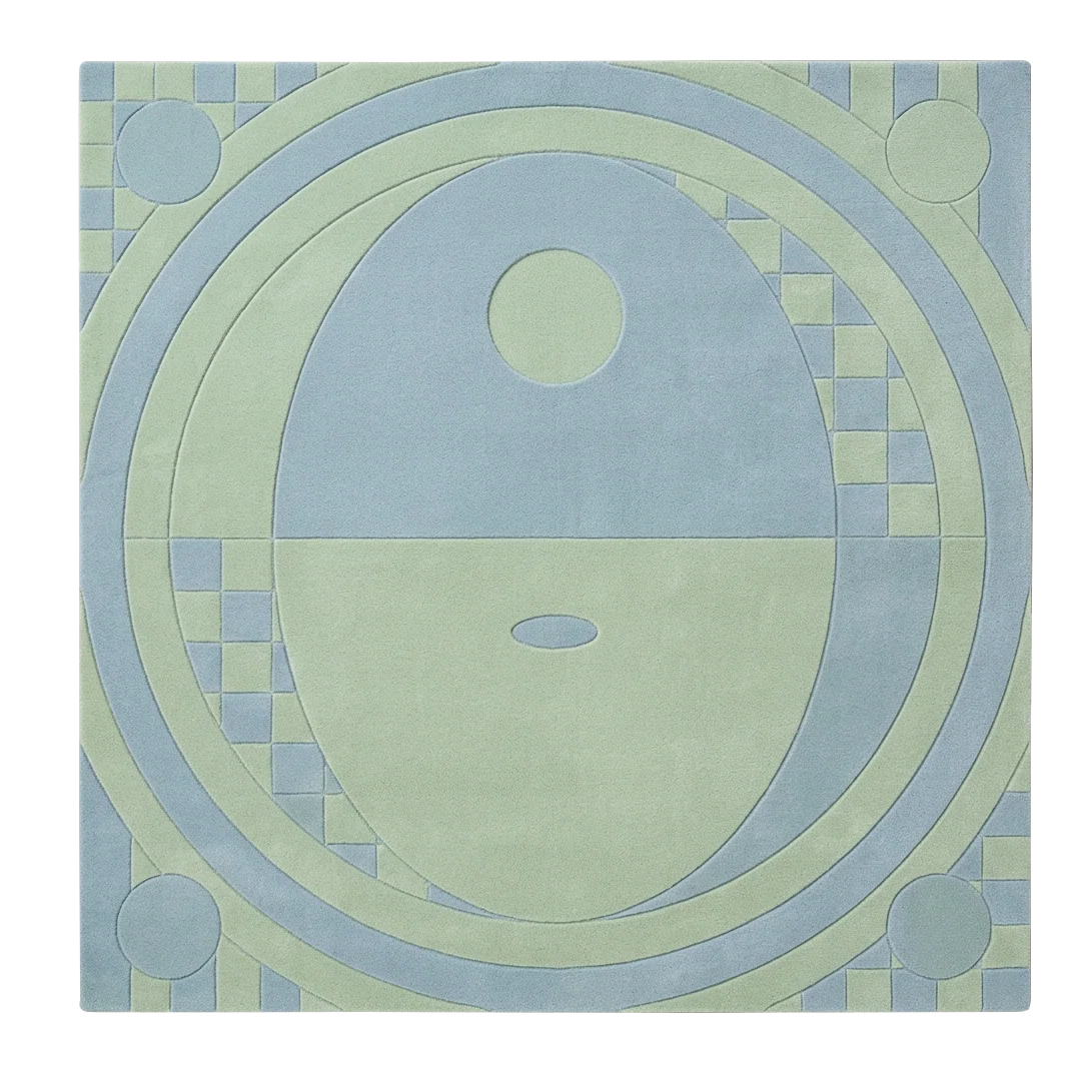Celestial Geometry Square Hand Tufted Rug