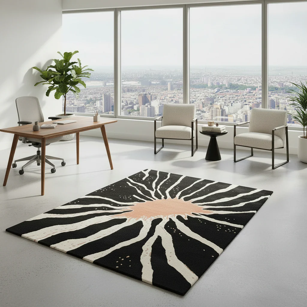 Celestial Harmony Hand Tufted Wool Rug - Image 3