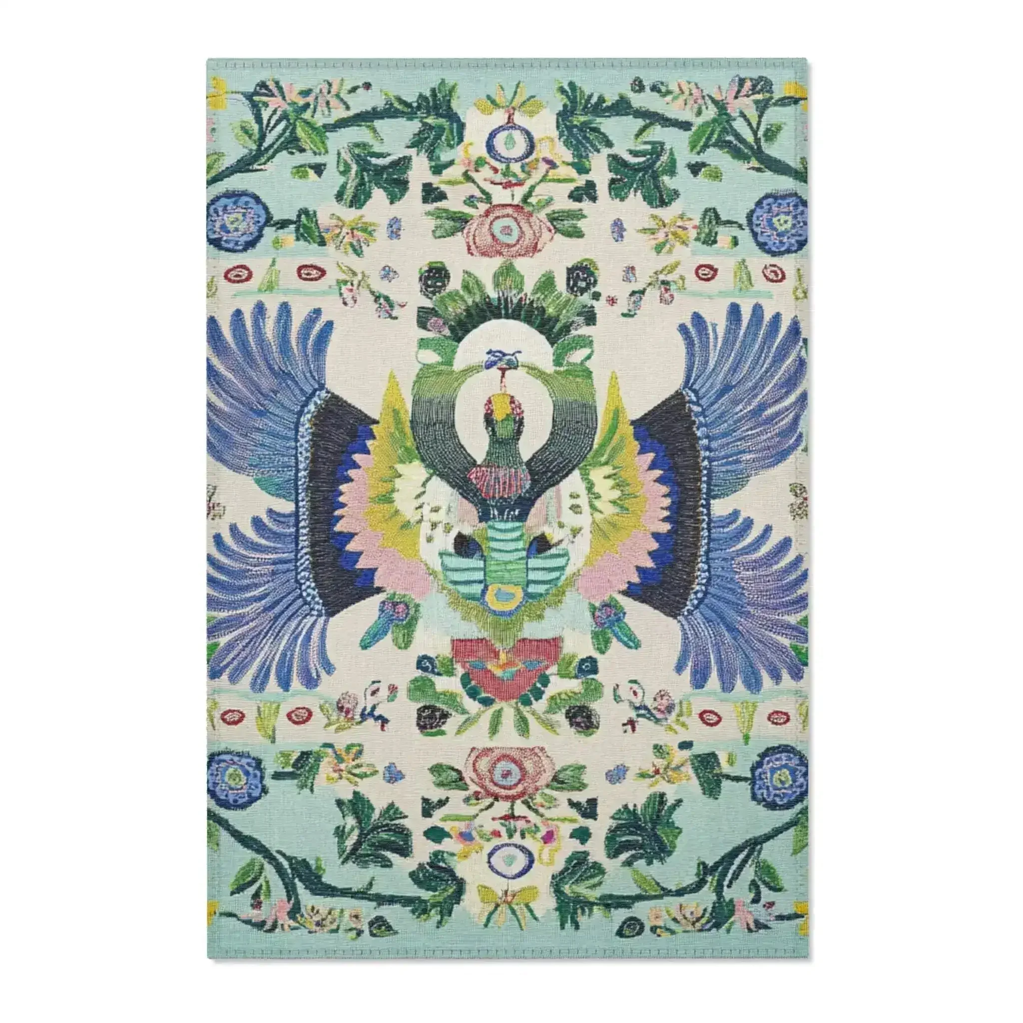 Celestial Phoenix – Embroidered Mythic Accent Rug - Image 3