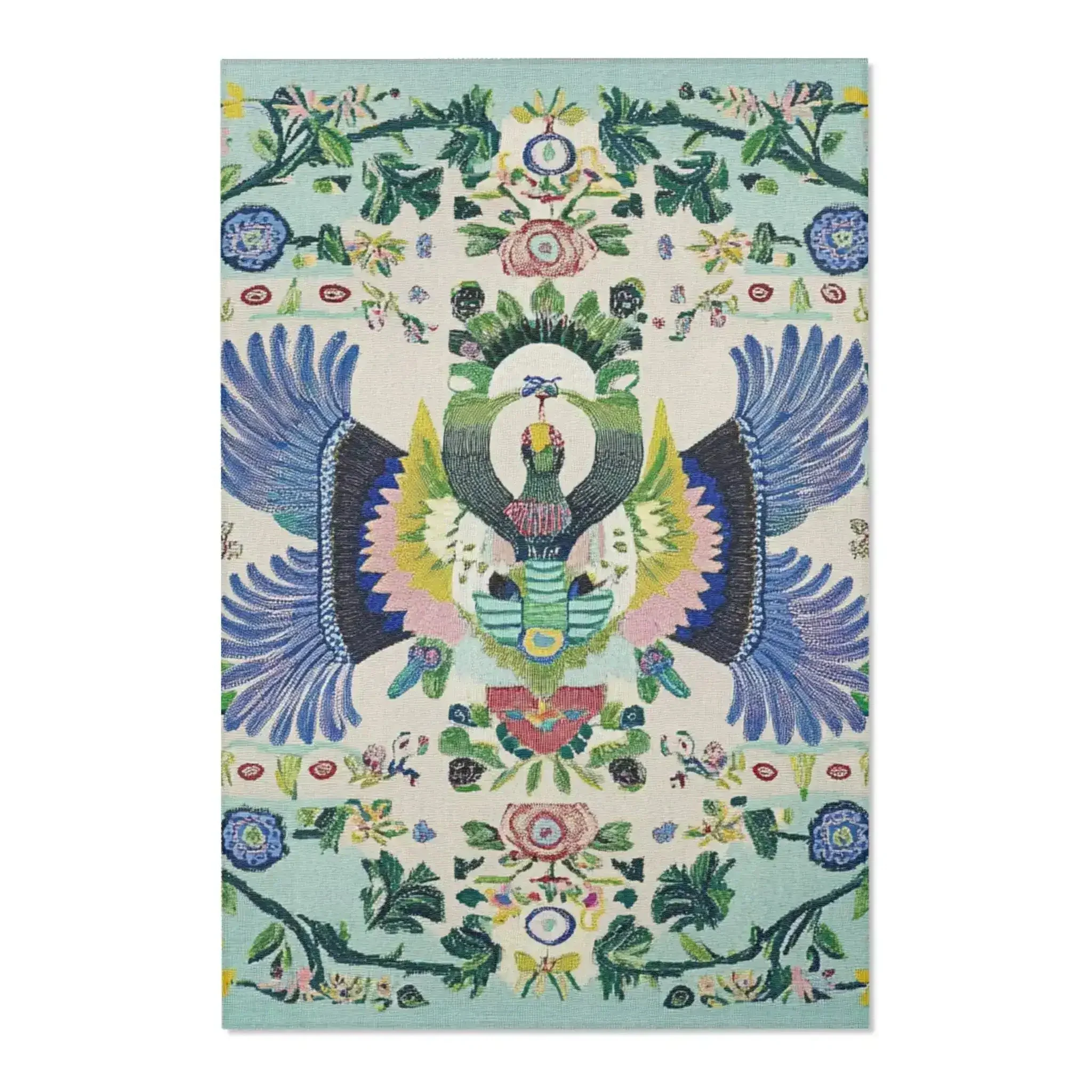 Celestial Phoenix – Embroidered Mythic Accent Rug - Image 4