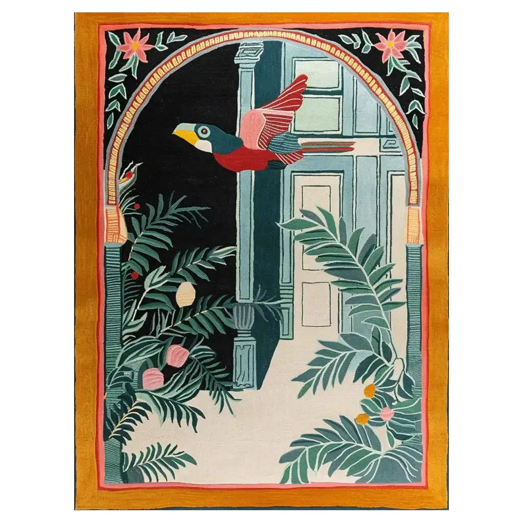 Celestial Phoenix Retreat Hand Tufted Wool Rug