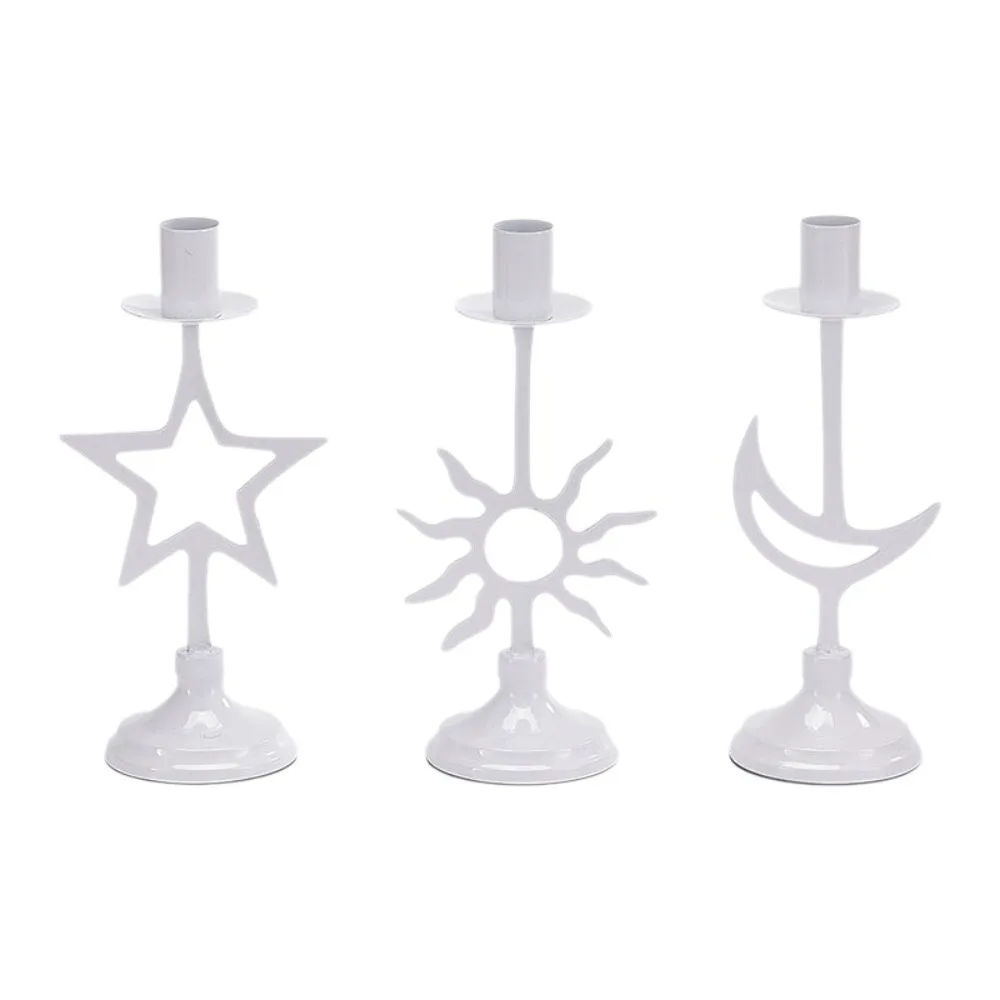 Celestial Sun, Moon & Star Iron Candle Holders - Image 10