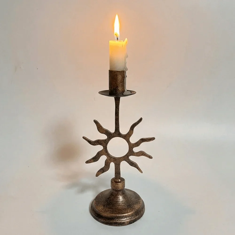 Celestial Sun, Moon & Star Iron Candle Holders - Image 5