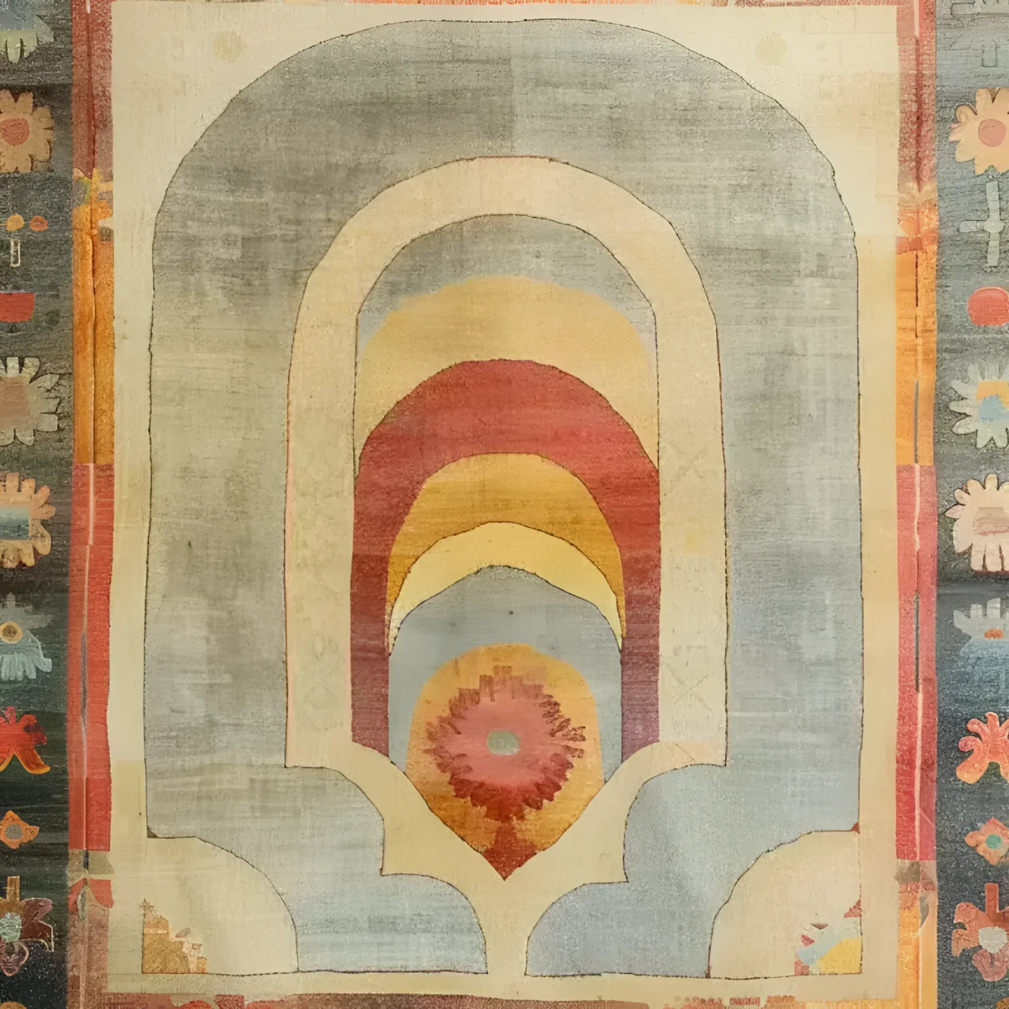 Central Medallion Hand Knotted Area Rug - Image 5
