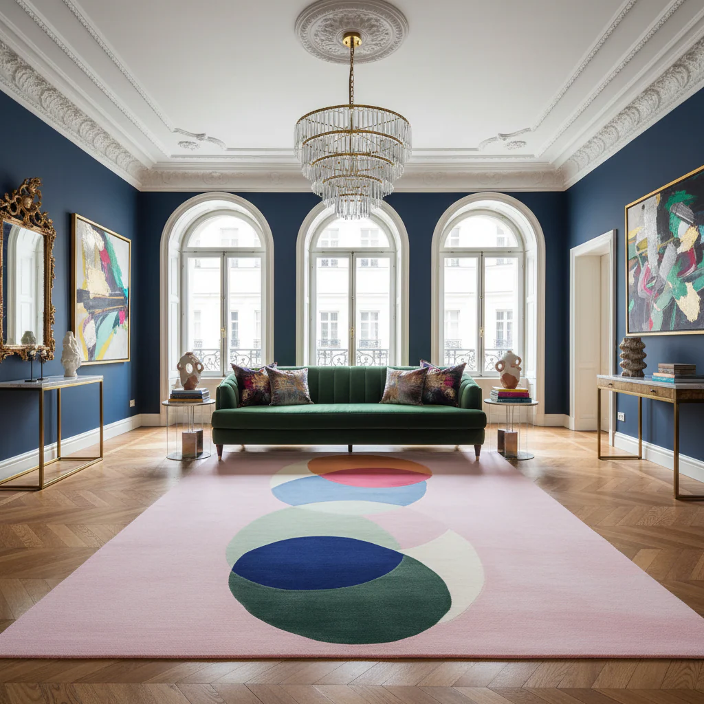 Chakra Circle Dance Hand Tufted Rug - Image 2