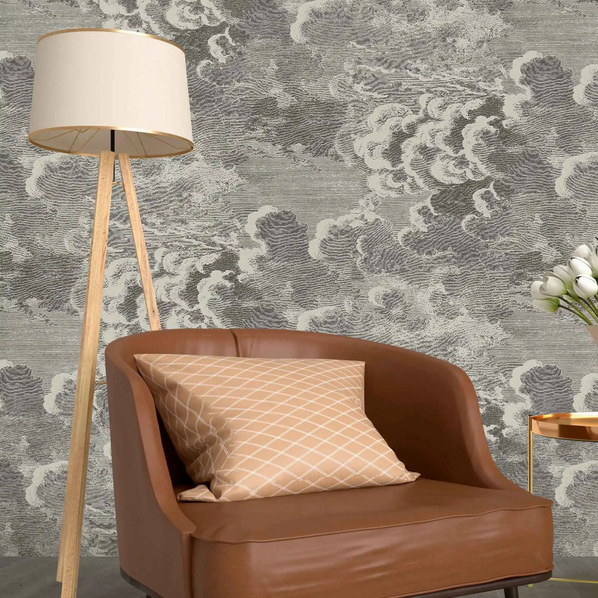 Charcoal Clouds Mural - Image 6