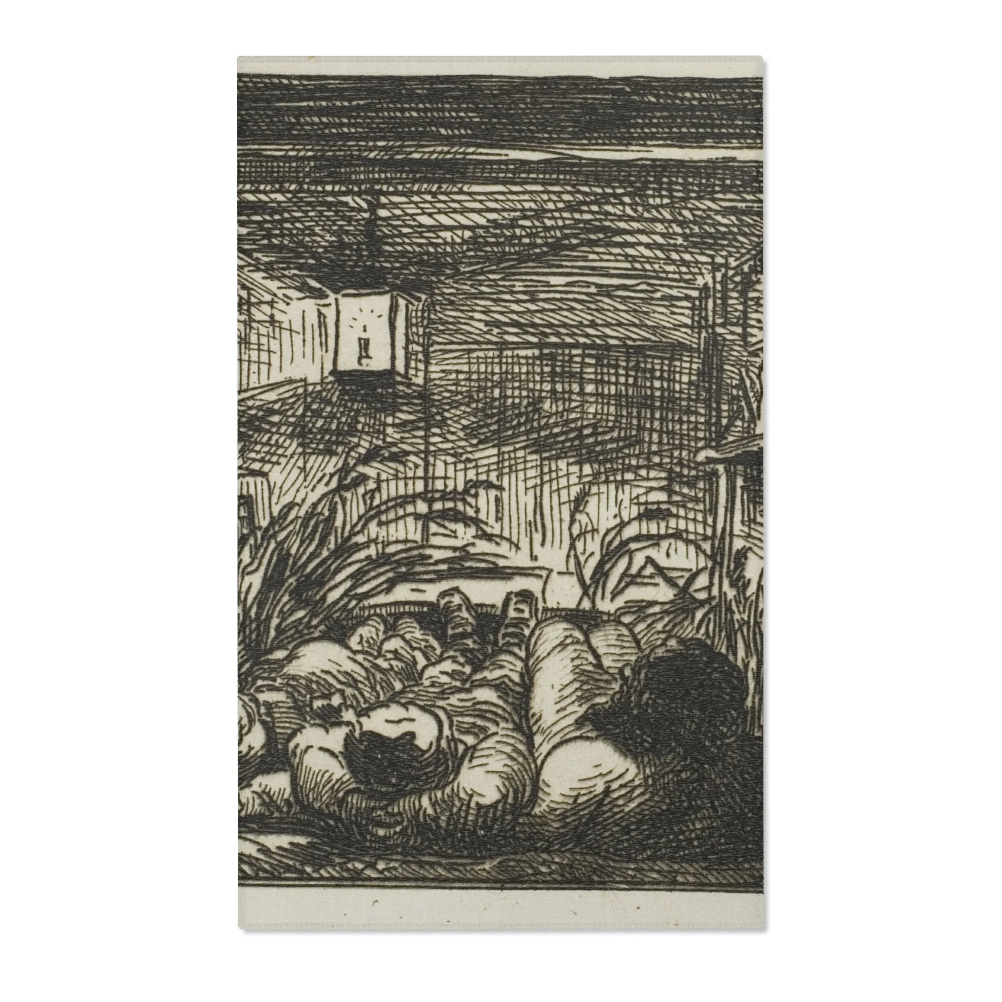 Charles François Daubigny - Bedding Down on the Boat (Night on the boat) | Area Rug - Image 2