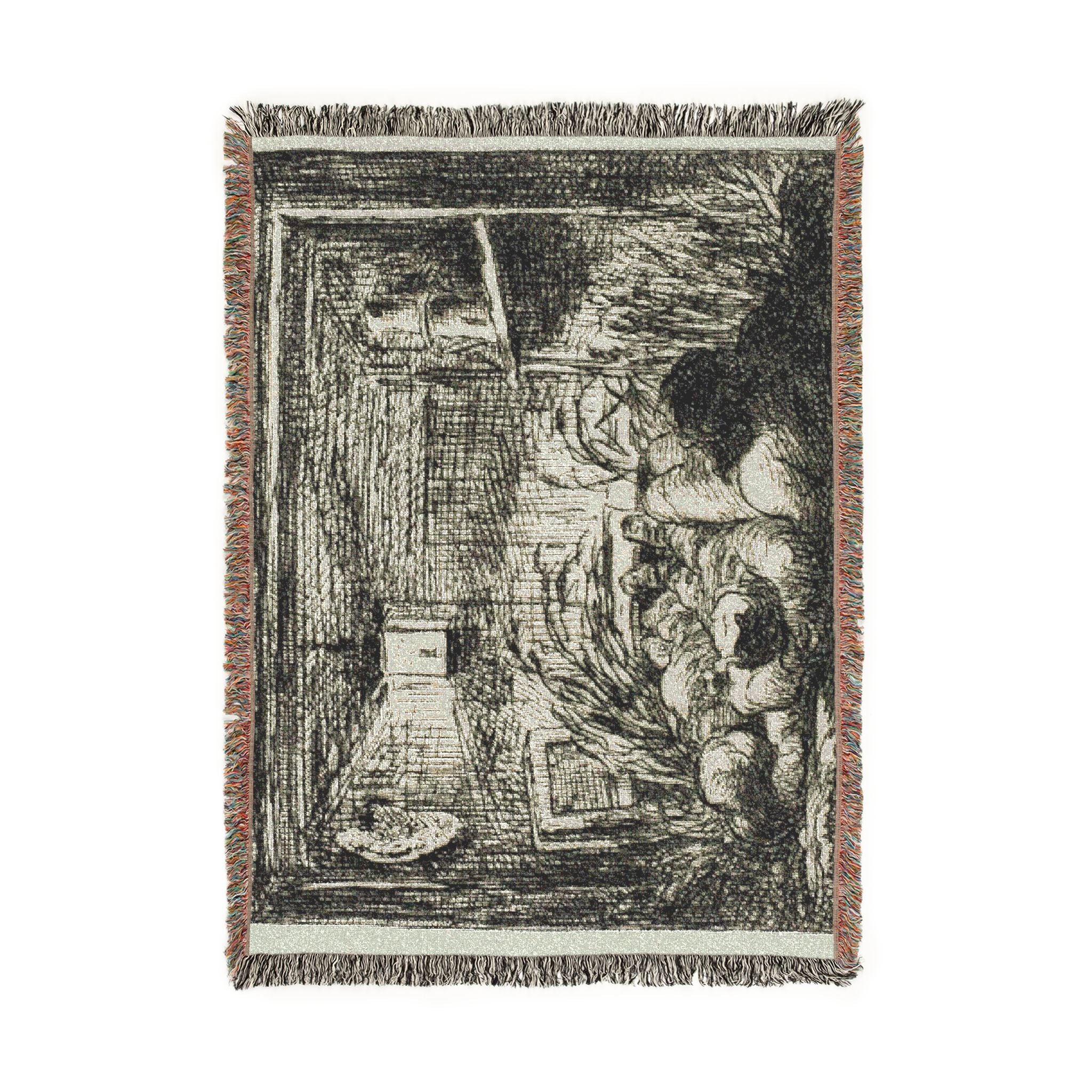 Charles François Daubigny - Bedding Down on the Boat (Night on the boat) | Woven Tapestry Blanket - Image 6