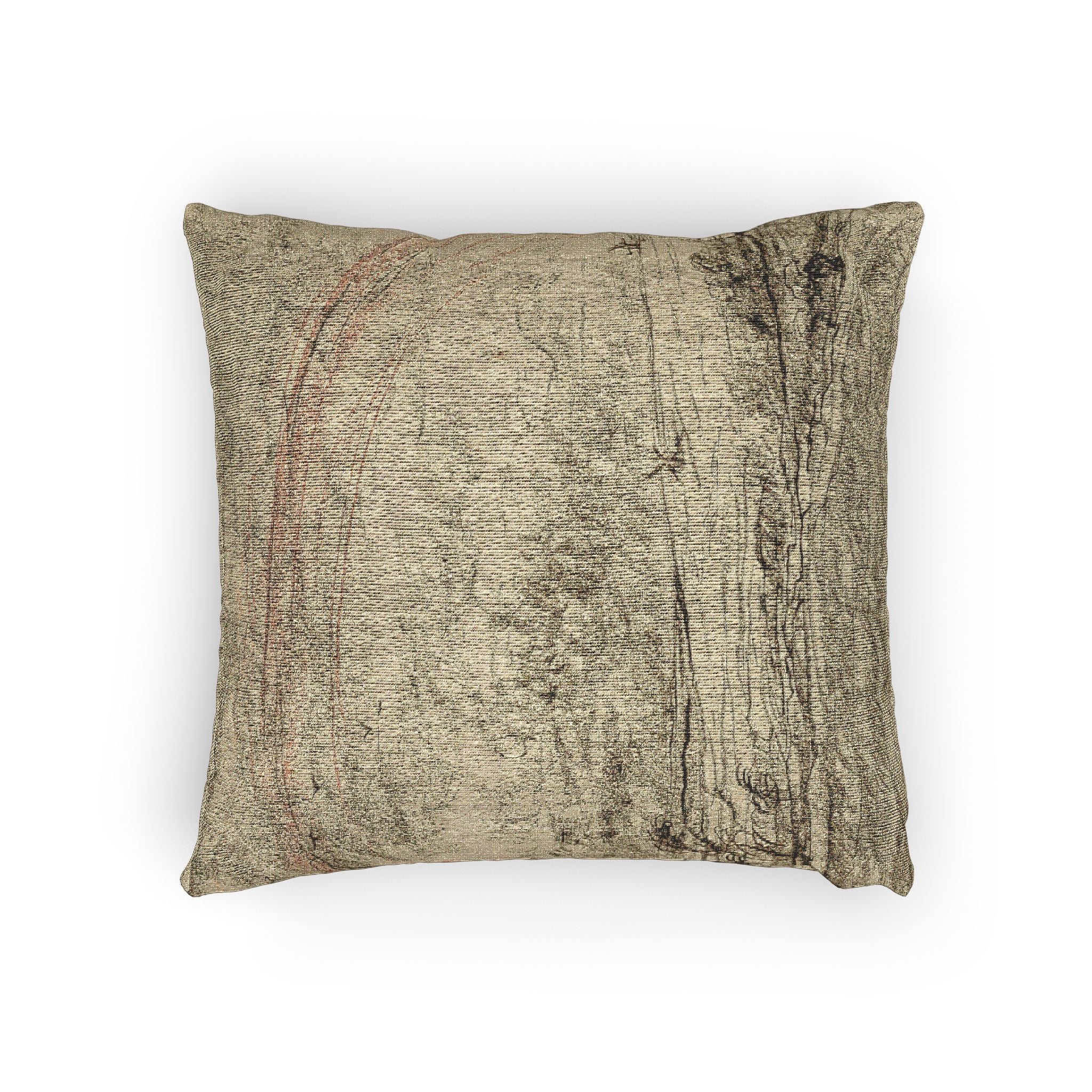 Charles François Daubigny - Landscape with a Rainbow | Woven Pillow - Image 4