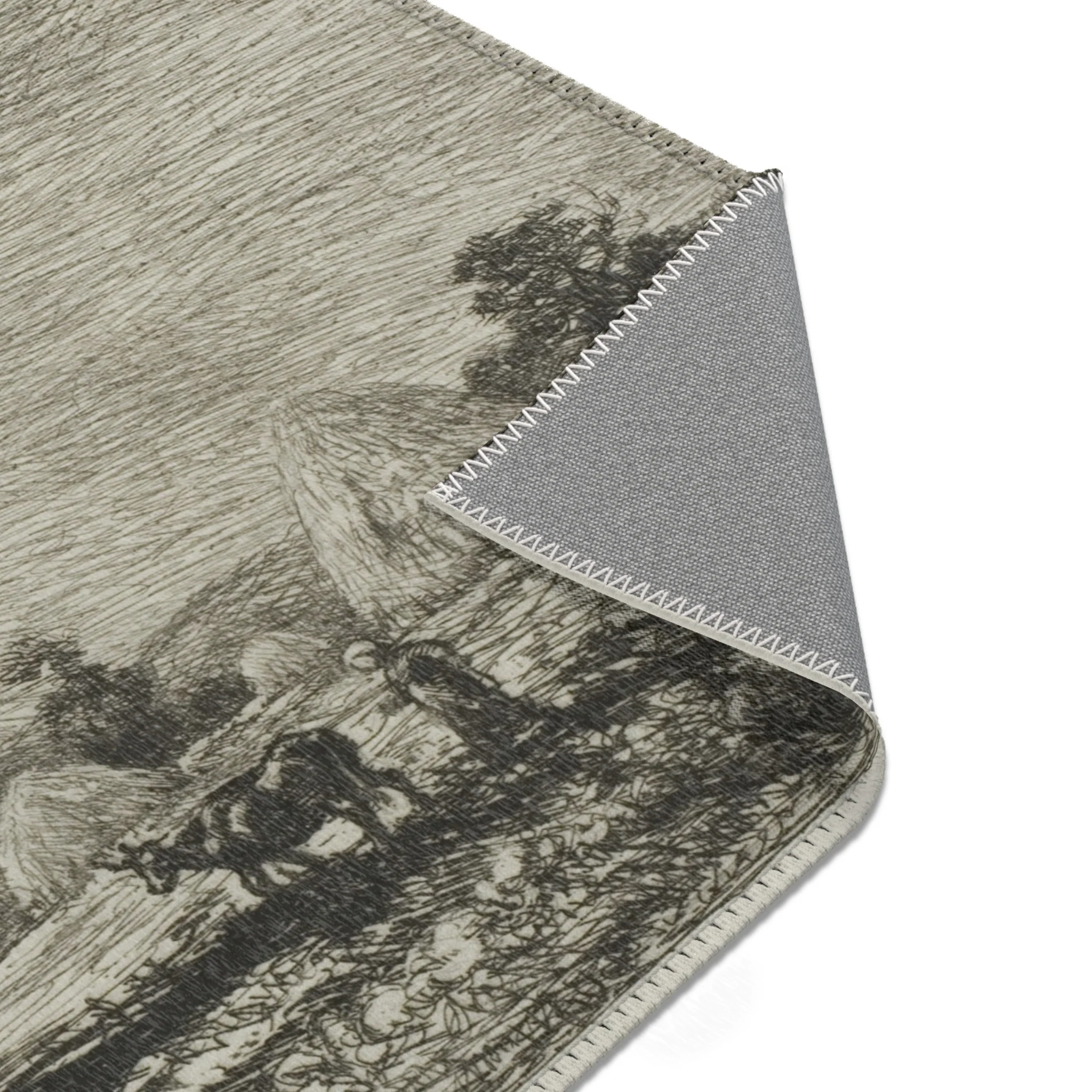 Charles François Daubigny - Moonlight at Valmondois | Area Rug - Image 13