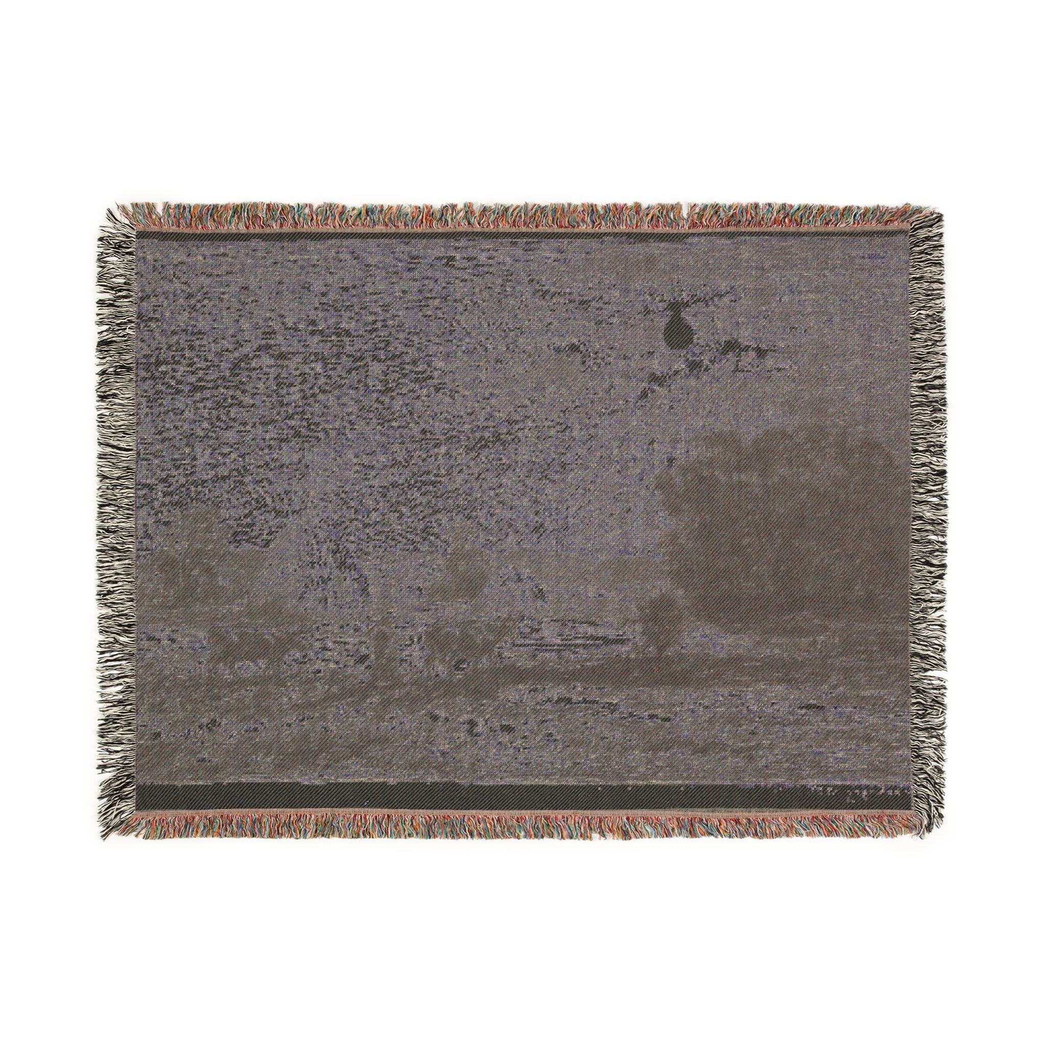 Charles François Daubigny - Moonlight at Valmondois | Woven Tapestry Blanket - Image 12