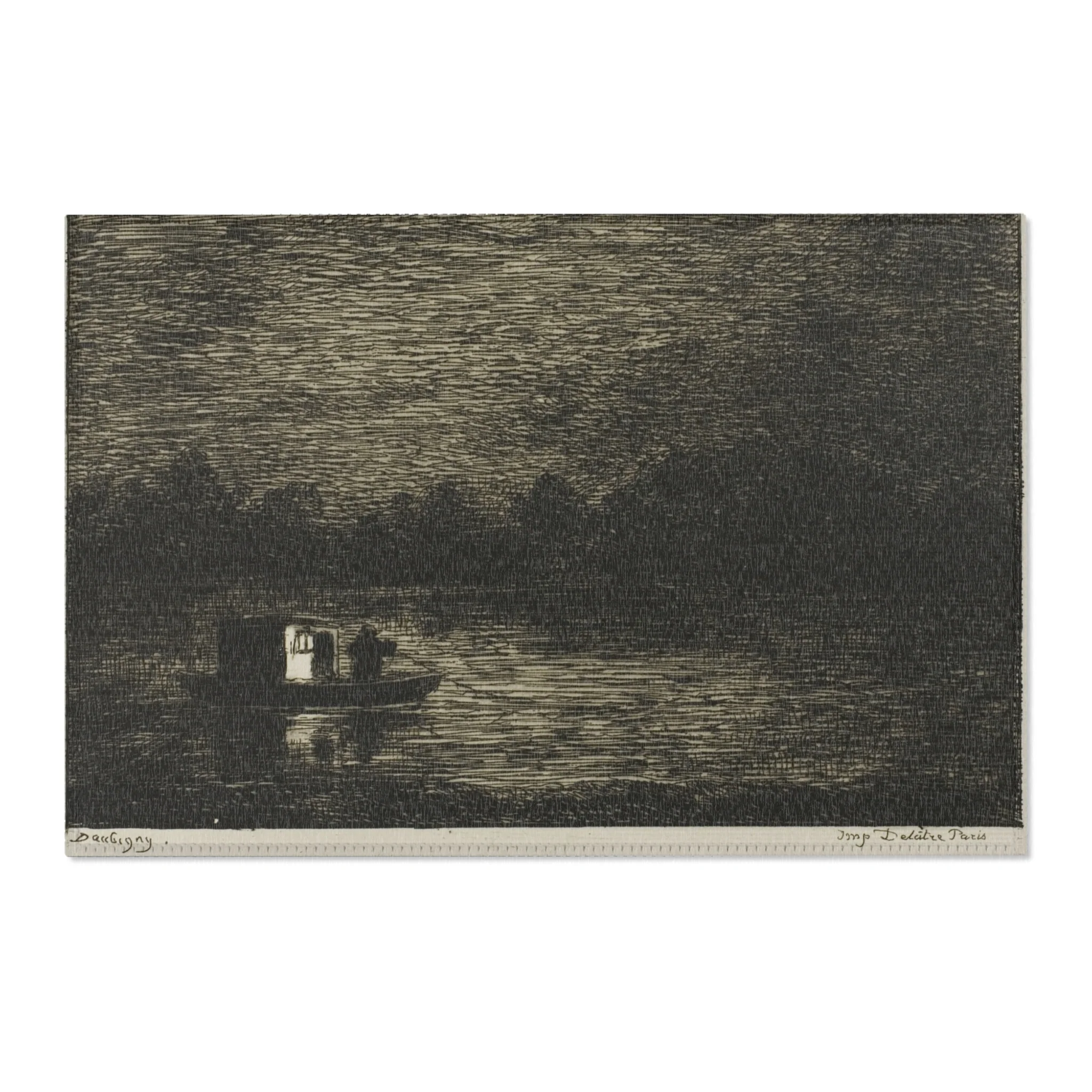 Charles François Daubigny - Night Voyage (The Fishing Net) | Area Rug - Image 4