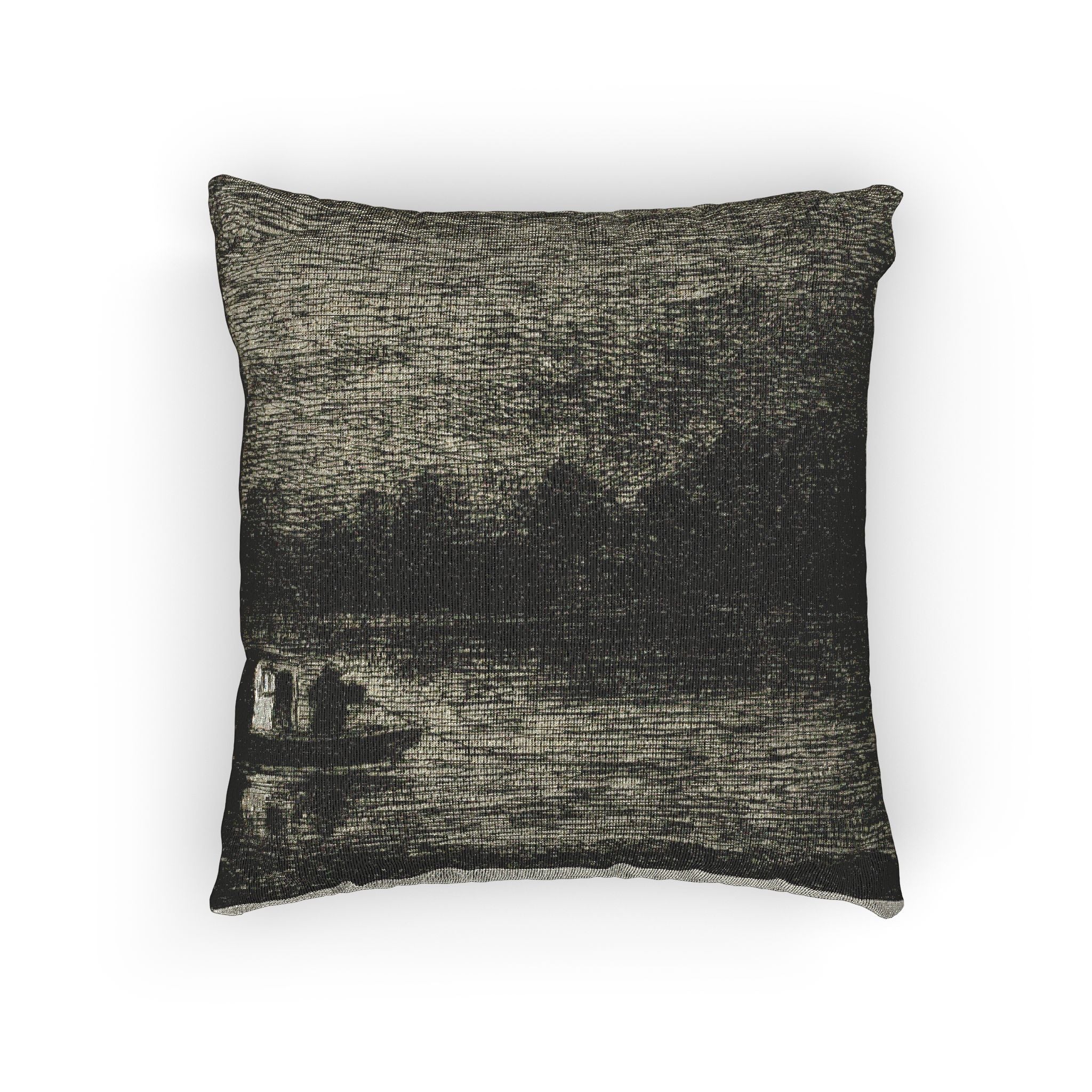 Charles François Daubigny - Night Voyage (The Fishing Net) | Woven Pillow - Image 3