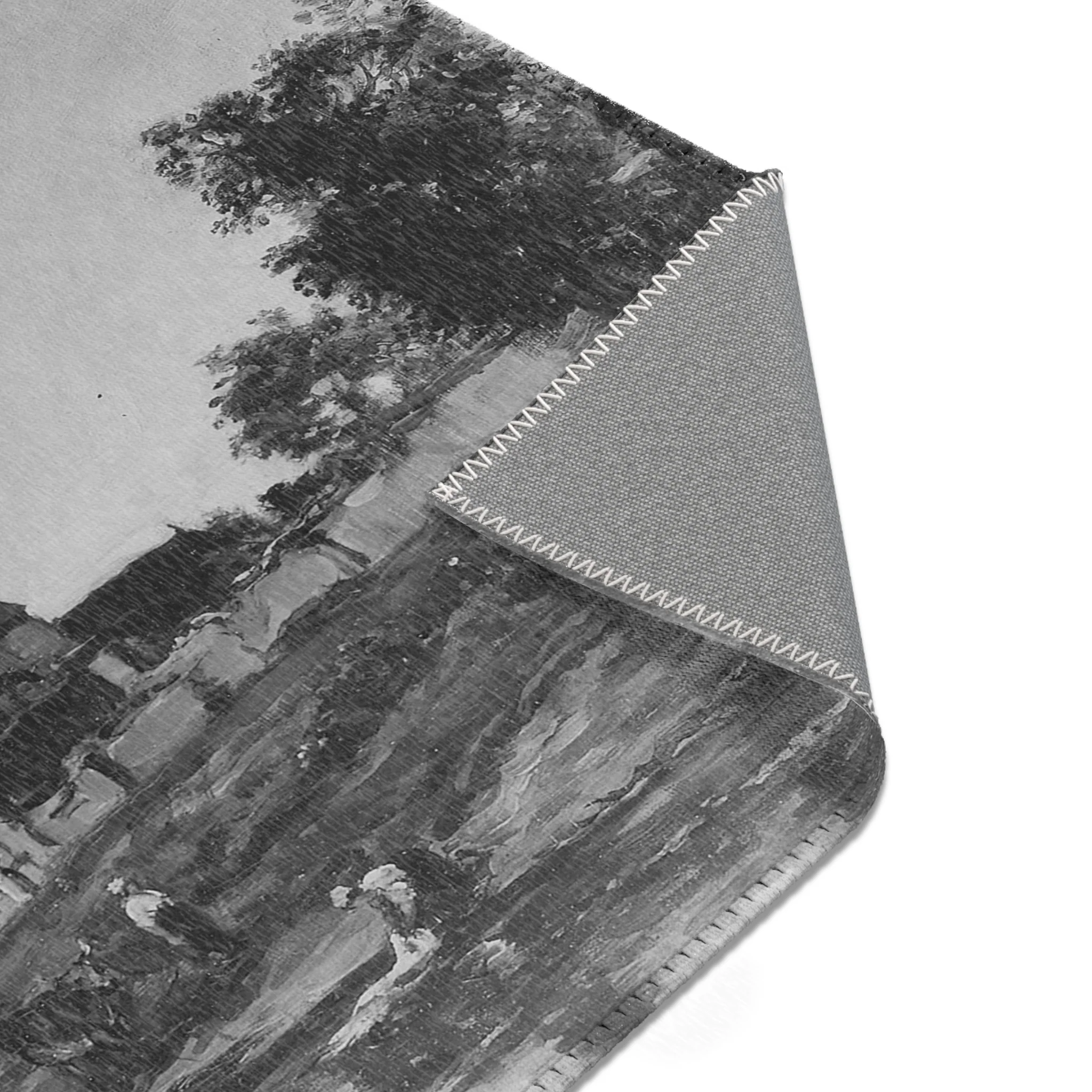 Charles François Daubigny - On the Bank of the Seine at Portejoie | Area Rug - Image 13