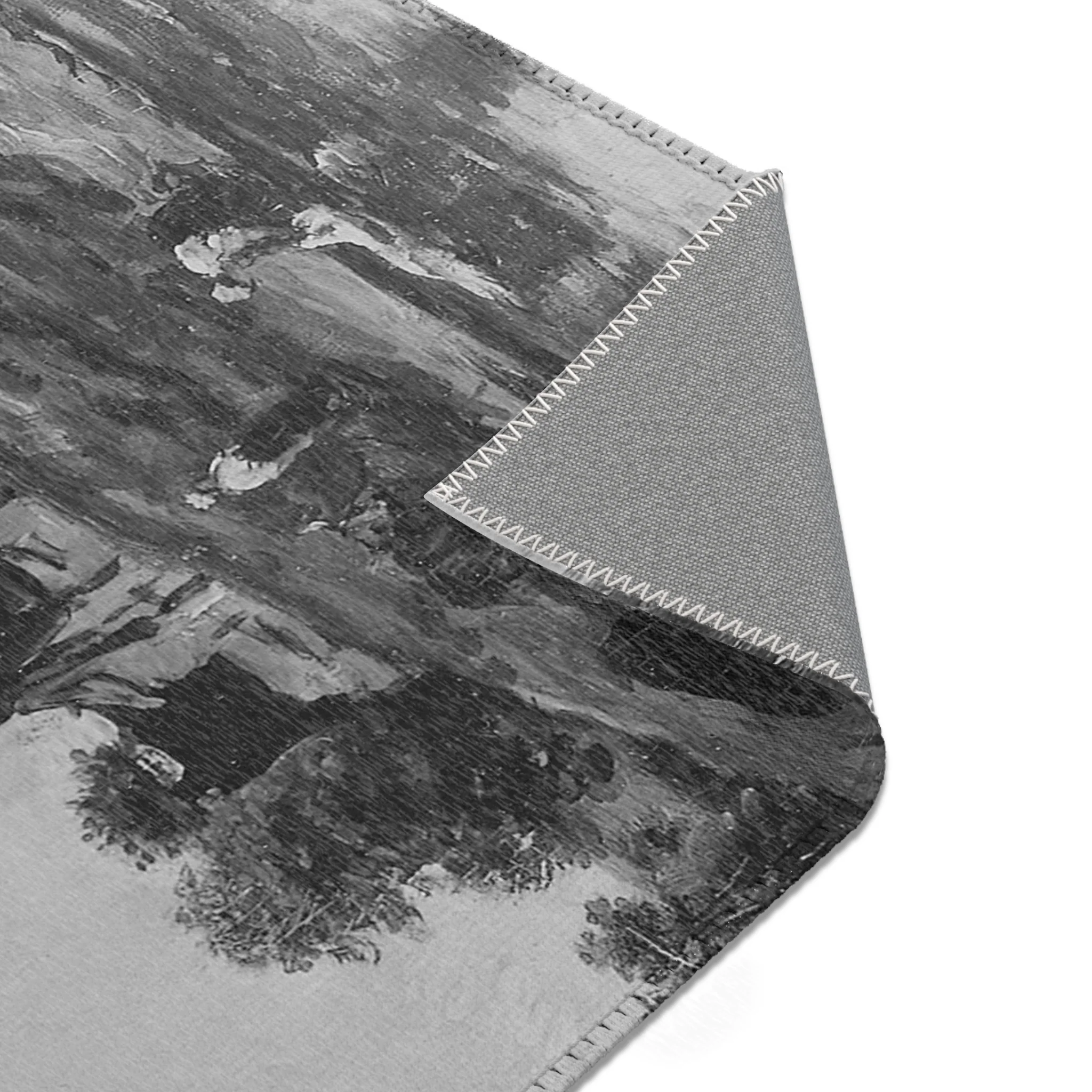 Charles François Daubigny - On the Bank of the Seine at Portejoie | Area Rug - Image 7