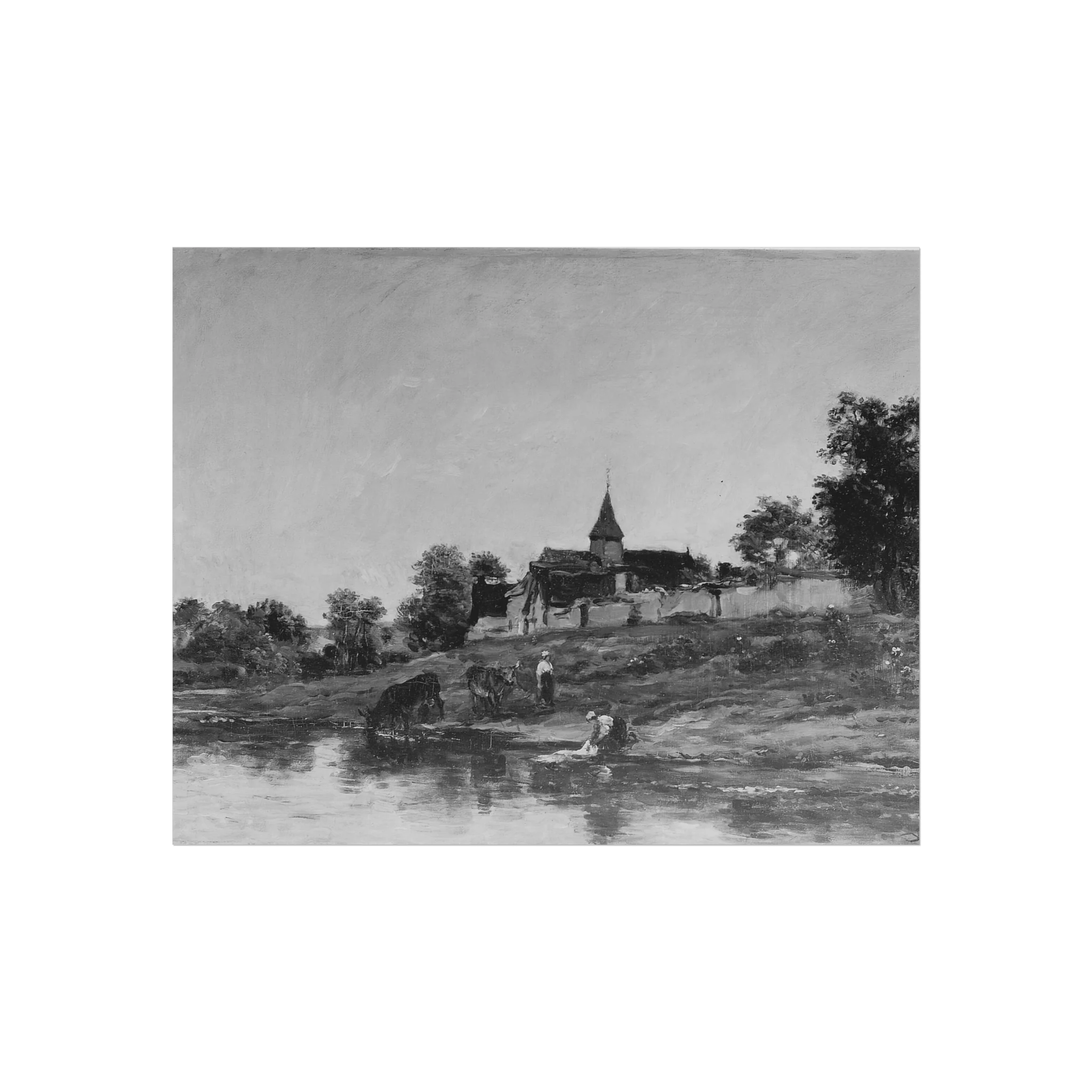 Charles François Daubigny - On the Bank of the Seine at Portejoie | Fine Art Poster - Image 2
