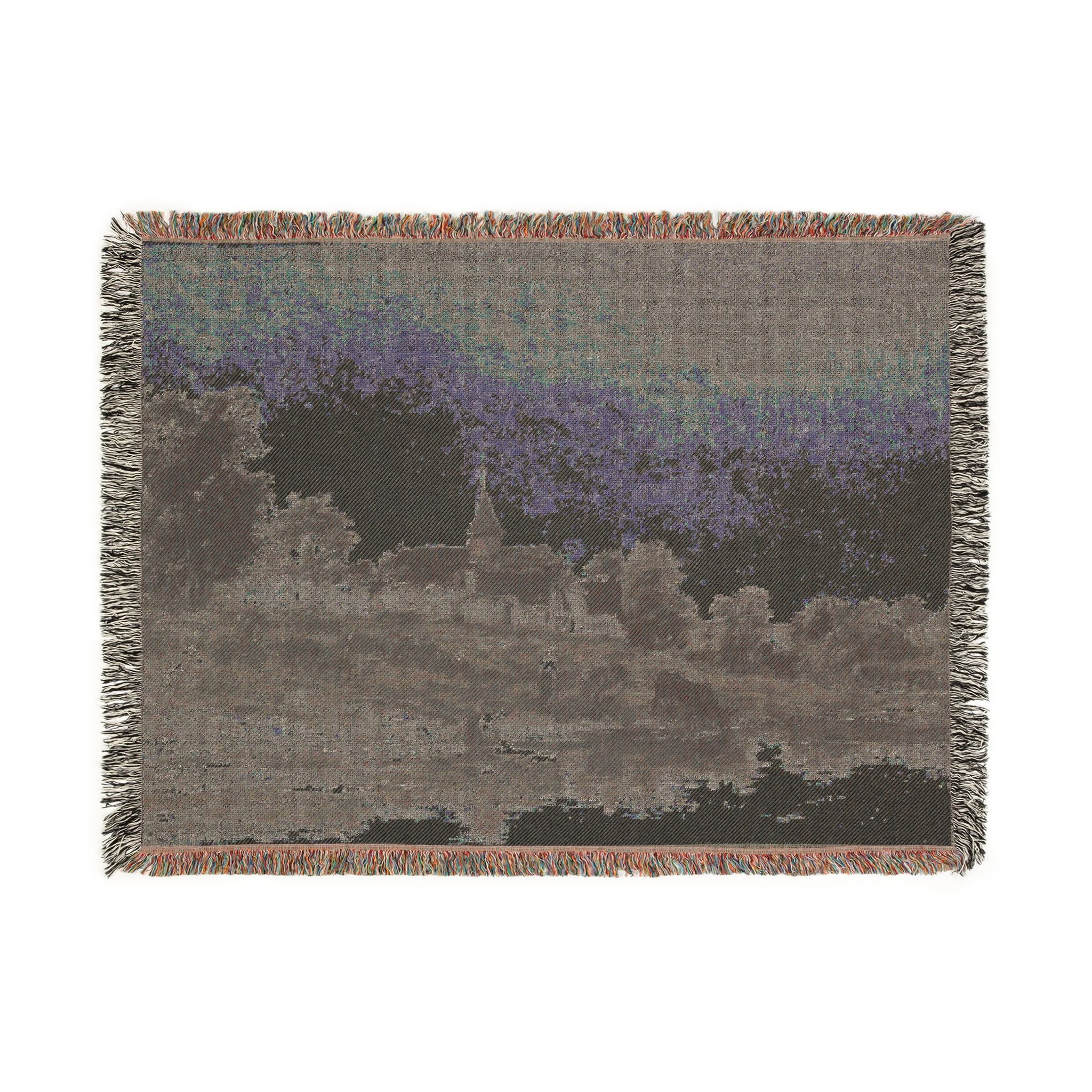 Charles François Daubigny - On the Bank of the Seine at Portejoie | Woven Tapestry Blanket - Image 12