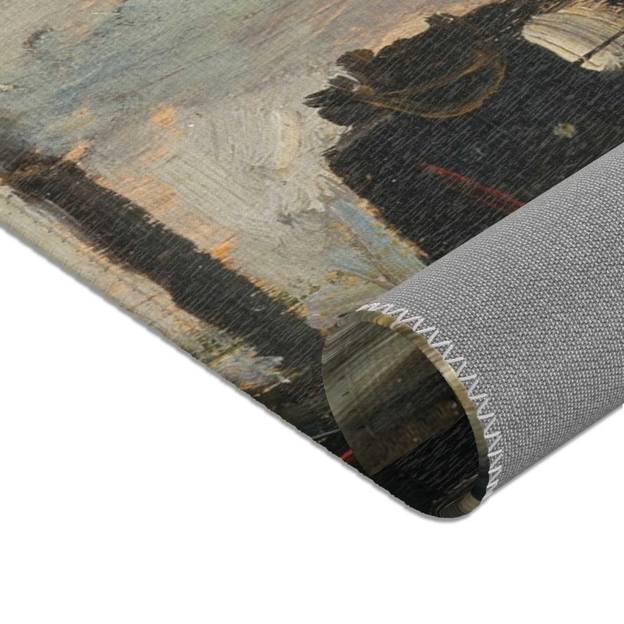 Charles François Daubigny - River Boat | Area Rug - Image 8