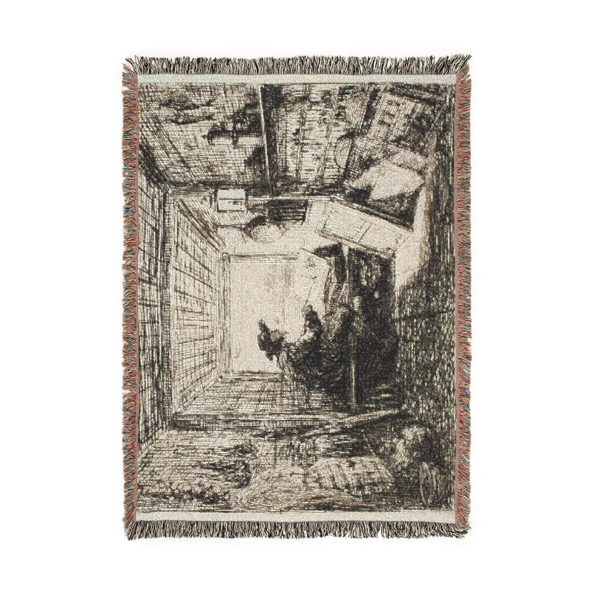 Charles François Daubigny - The Boat Studio, from The Boat Trip | Woven Tapestry Blanket - Image 6