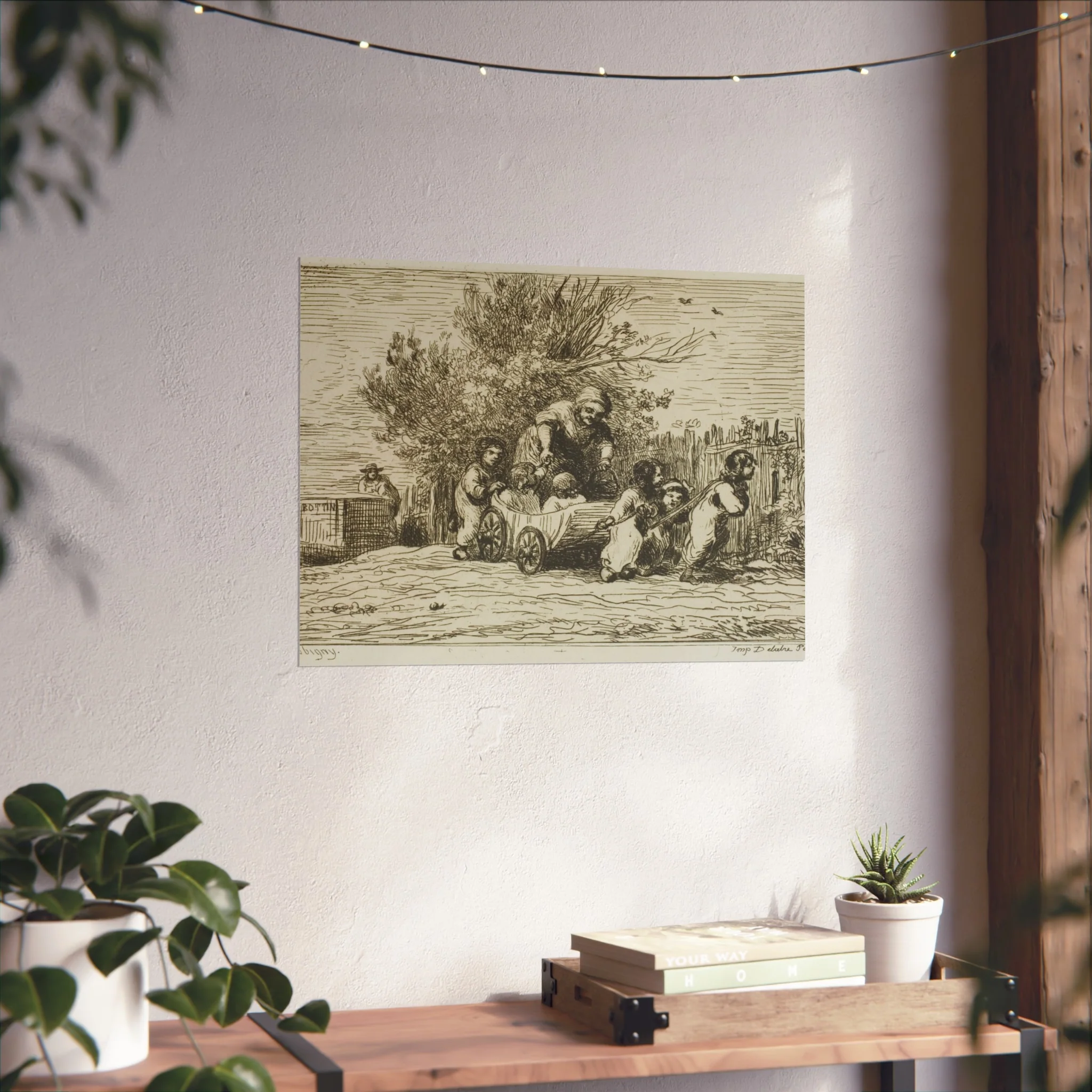 Charles François Daubigny - The Heritage of the Wagon (The Children with the Wagon) | Fine Art Poster - Image 10