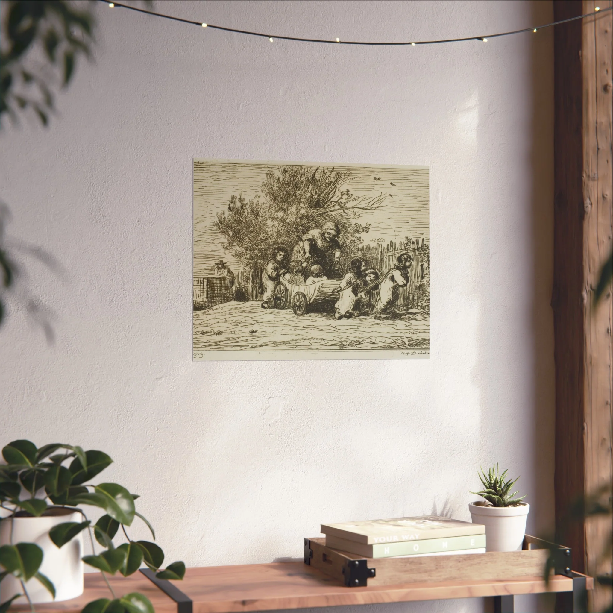 Charles François Daubigny - The Heritage of the Wagon (The Children with the Wagon) | Fine Art Poster - Image 8