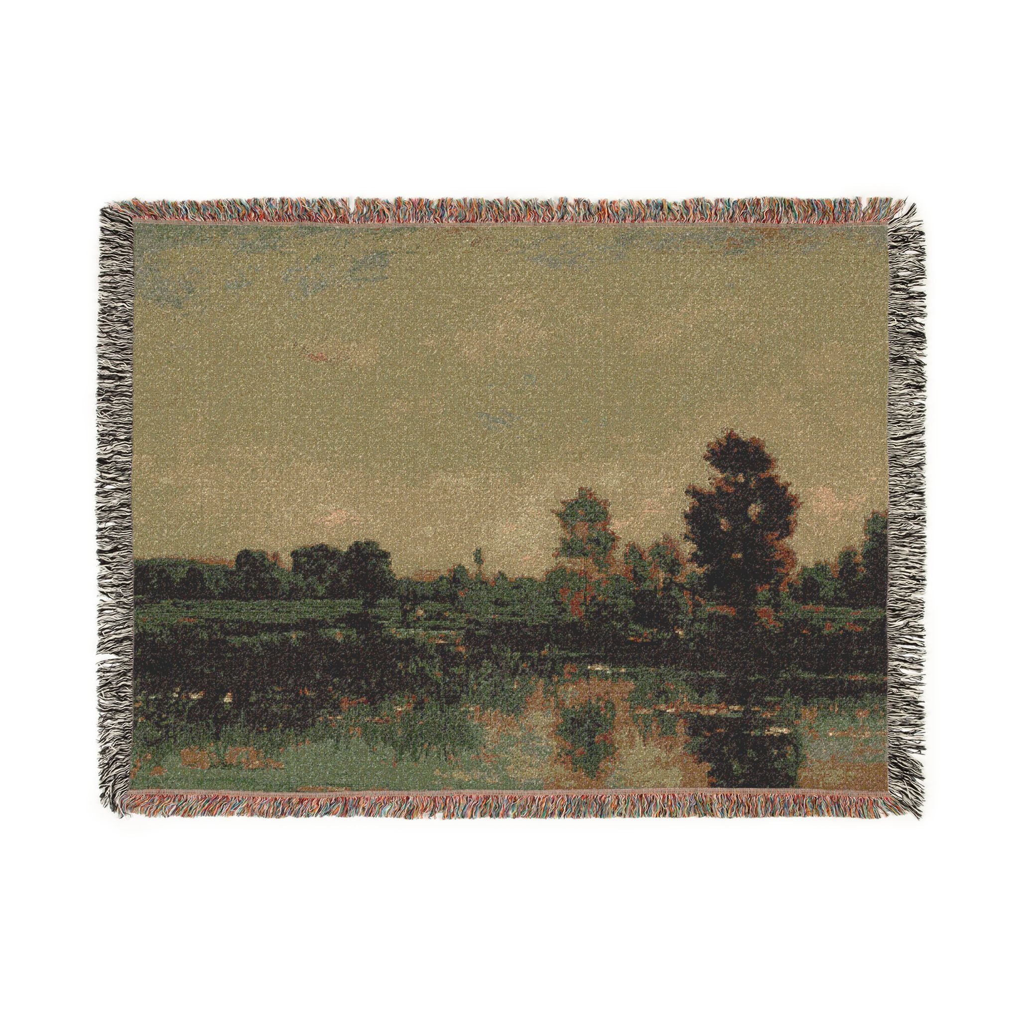 Charles François Daubigny - The Marsh | Woven Tapestry Blanket - Image 10