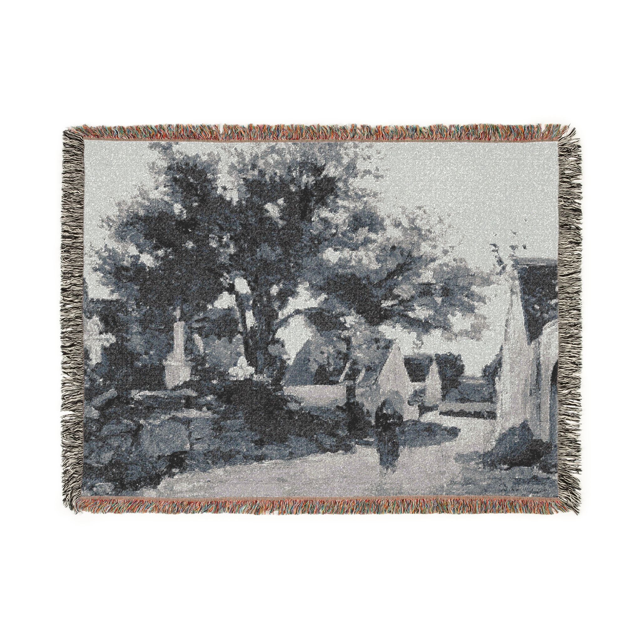 Charles François Daubigny - Village in Brittany | Woven Tapestry Blanket - Image 10