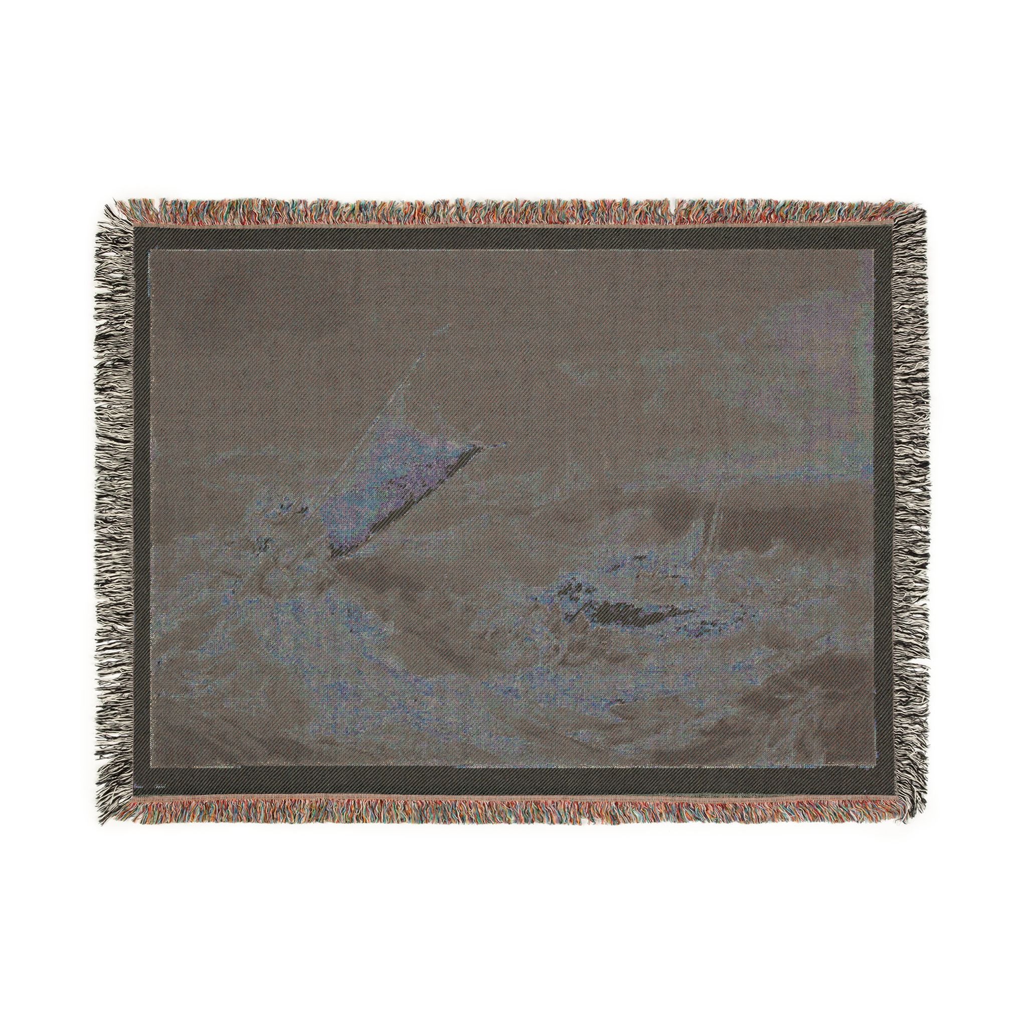 Charles Turner - A Shipwreck | Woven Tapestry Blanket - Image 12