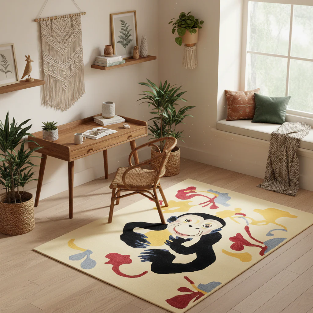 Cheeky Monkey Joy Hand Tufted Rug - Image 2