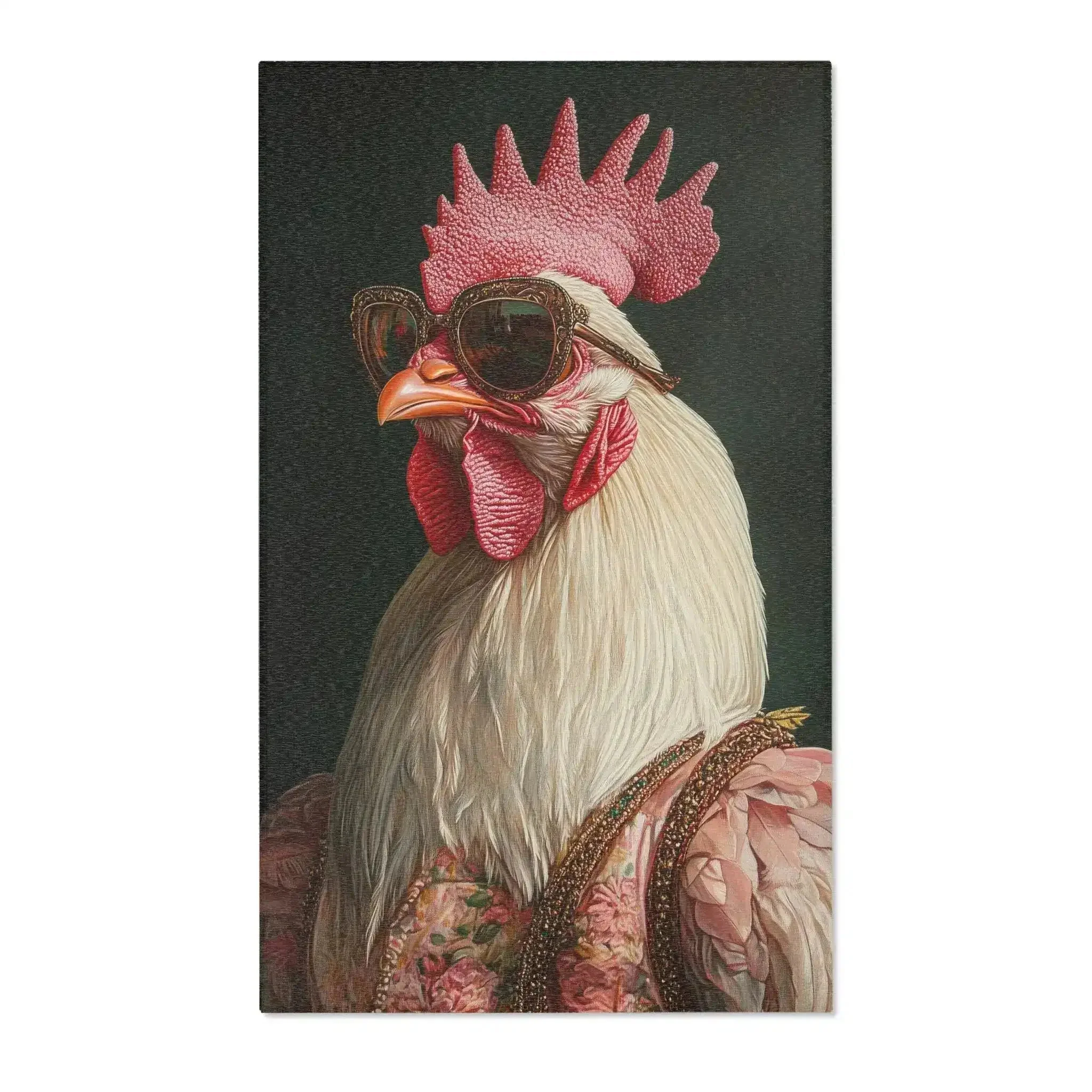 Chic Renaissance Chicken Accent Rug