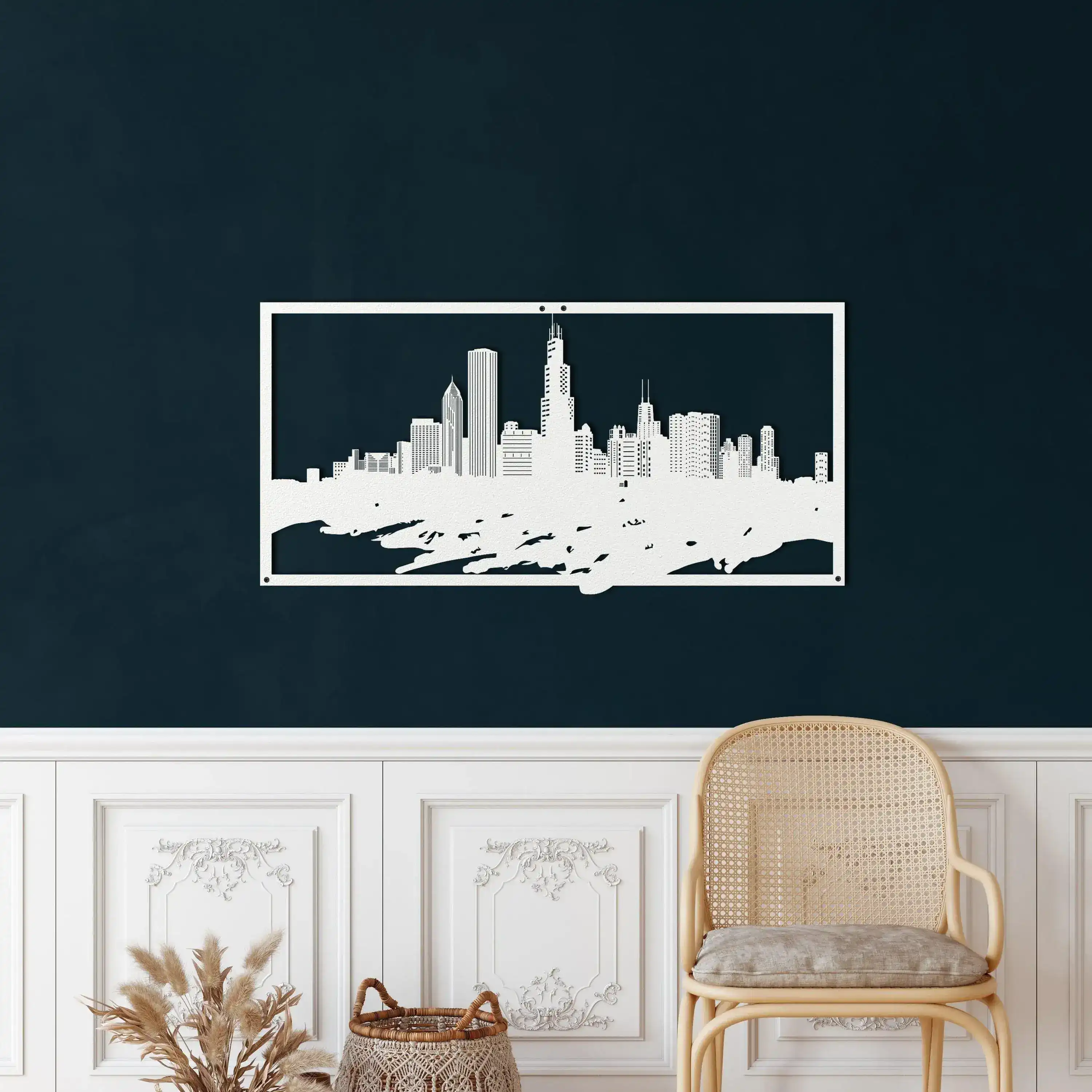 Chicago Skyline Metal Wall Hanging Decor - Image 10