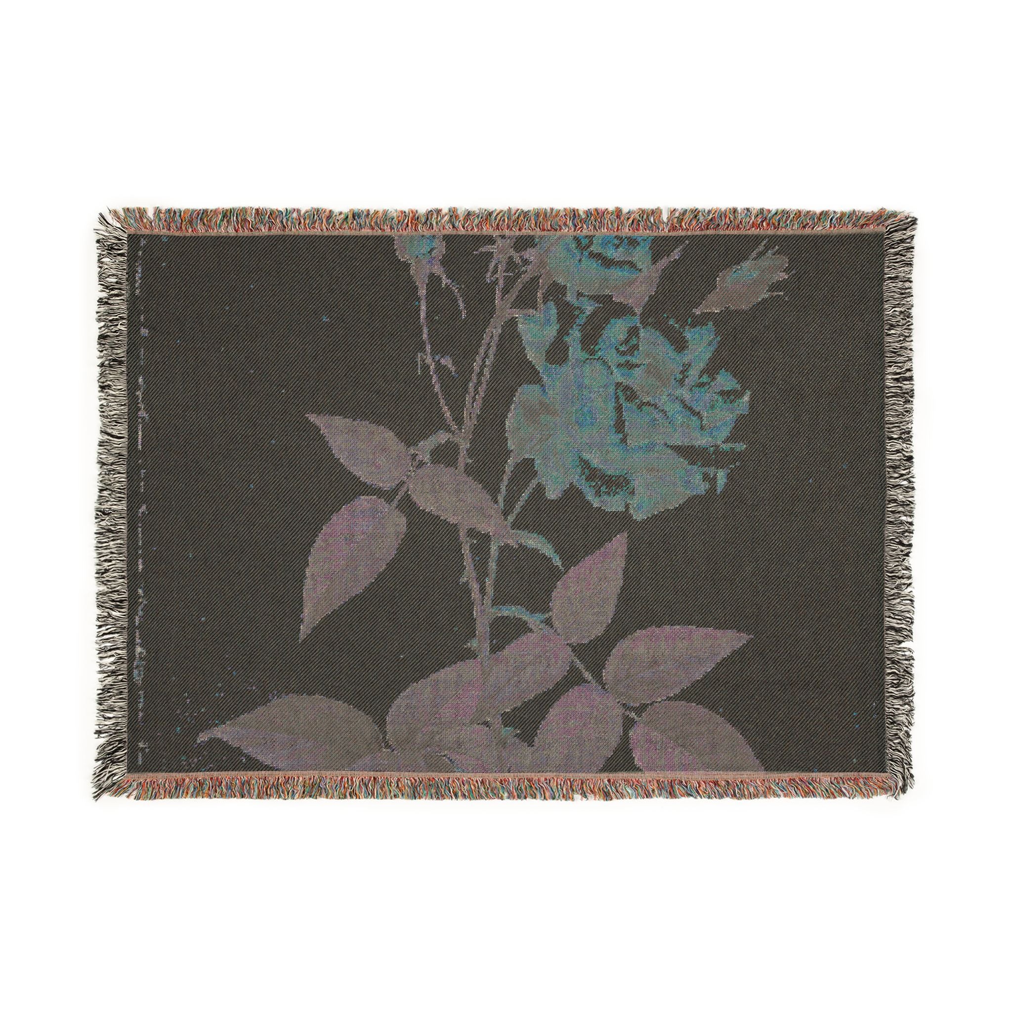 china-bengal-rose-les-roses-p-j-redoute | Woven Tapestry Blanket - Image 4
