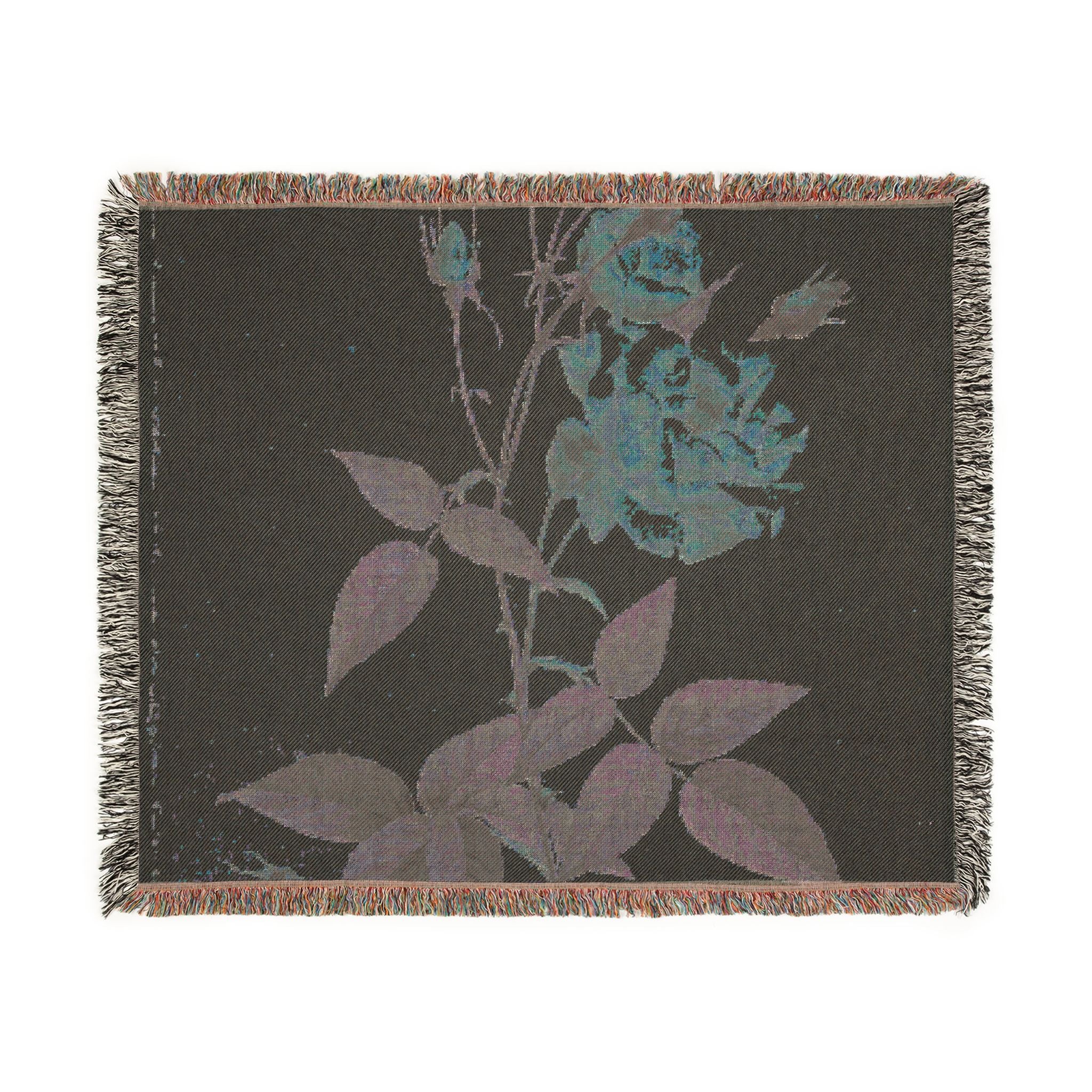 china-bengal-rose-les-roses-p-j-redoute | Woven Tapestry Blanket - Image 8