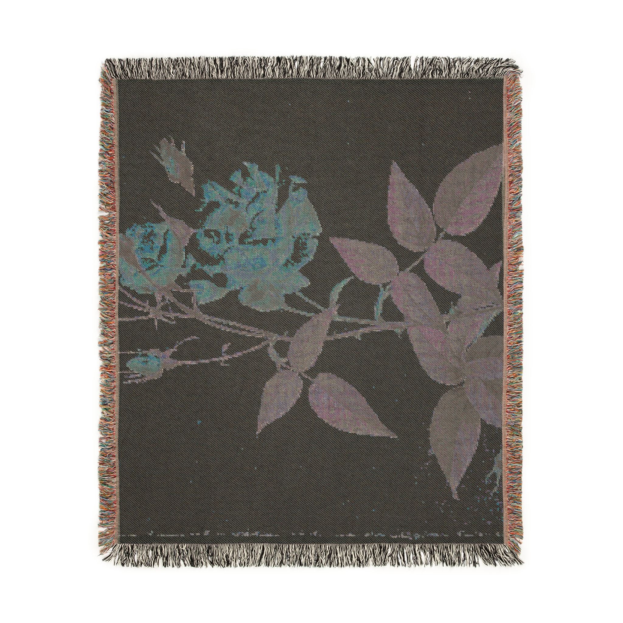 china-bengal-rose-les-roses-p-j-redoute | Woven Tapestry Blanket - Image 9