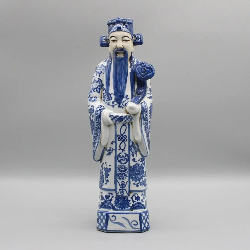 Chinese Gods Hand Painted Ceramic Figurines - Image 4