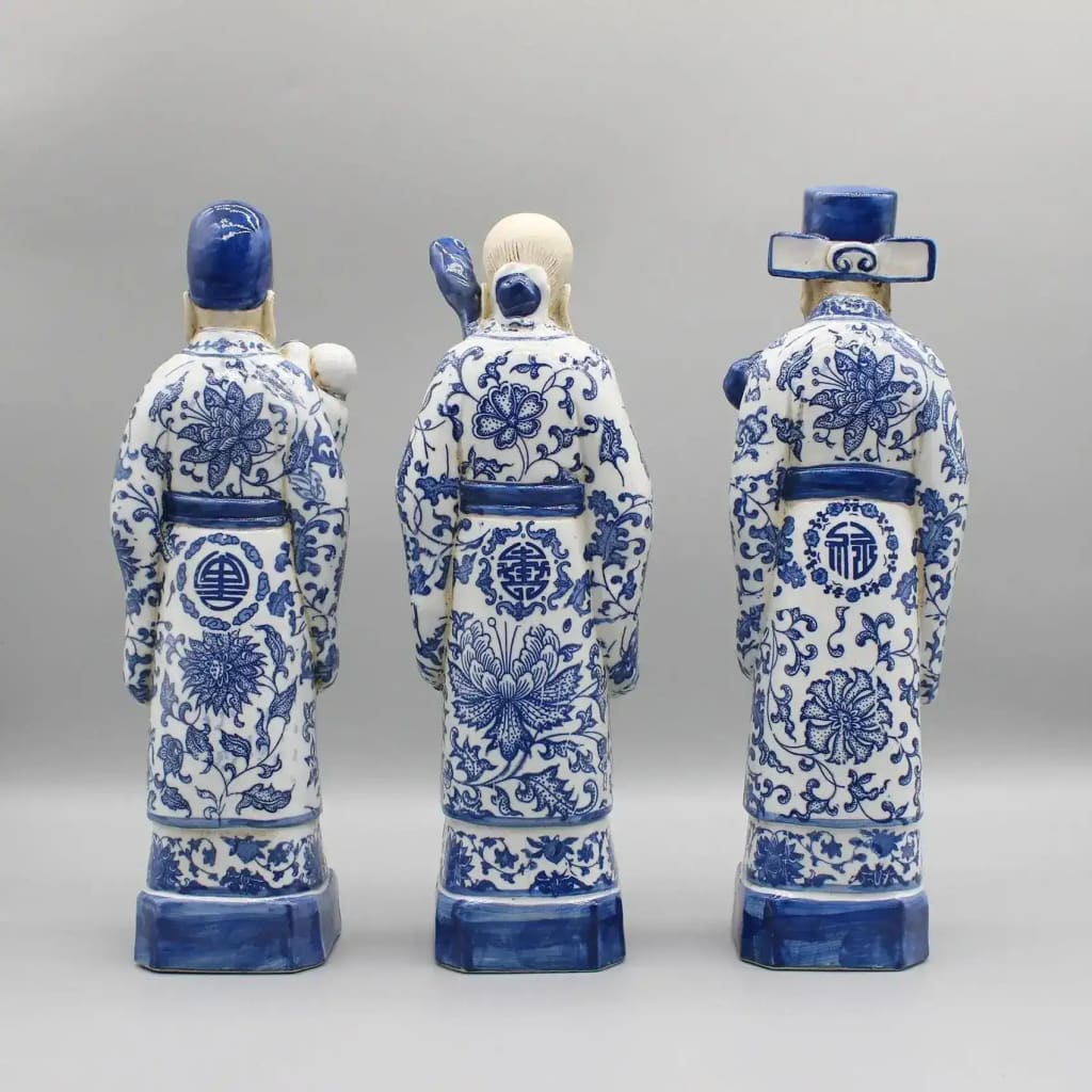 Chinese Gods Hand Painted Ceramic Figurines - Image 6