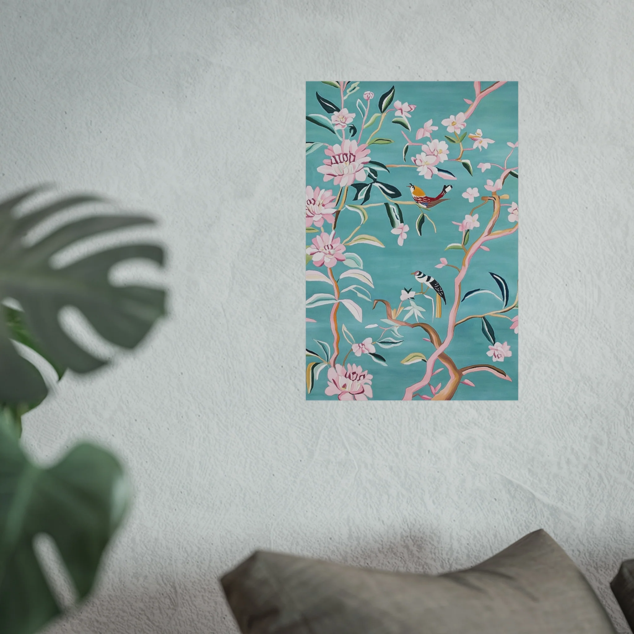 Chinoiserie Birds and Cherry Blossom Fine Art Poster - Image 29