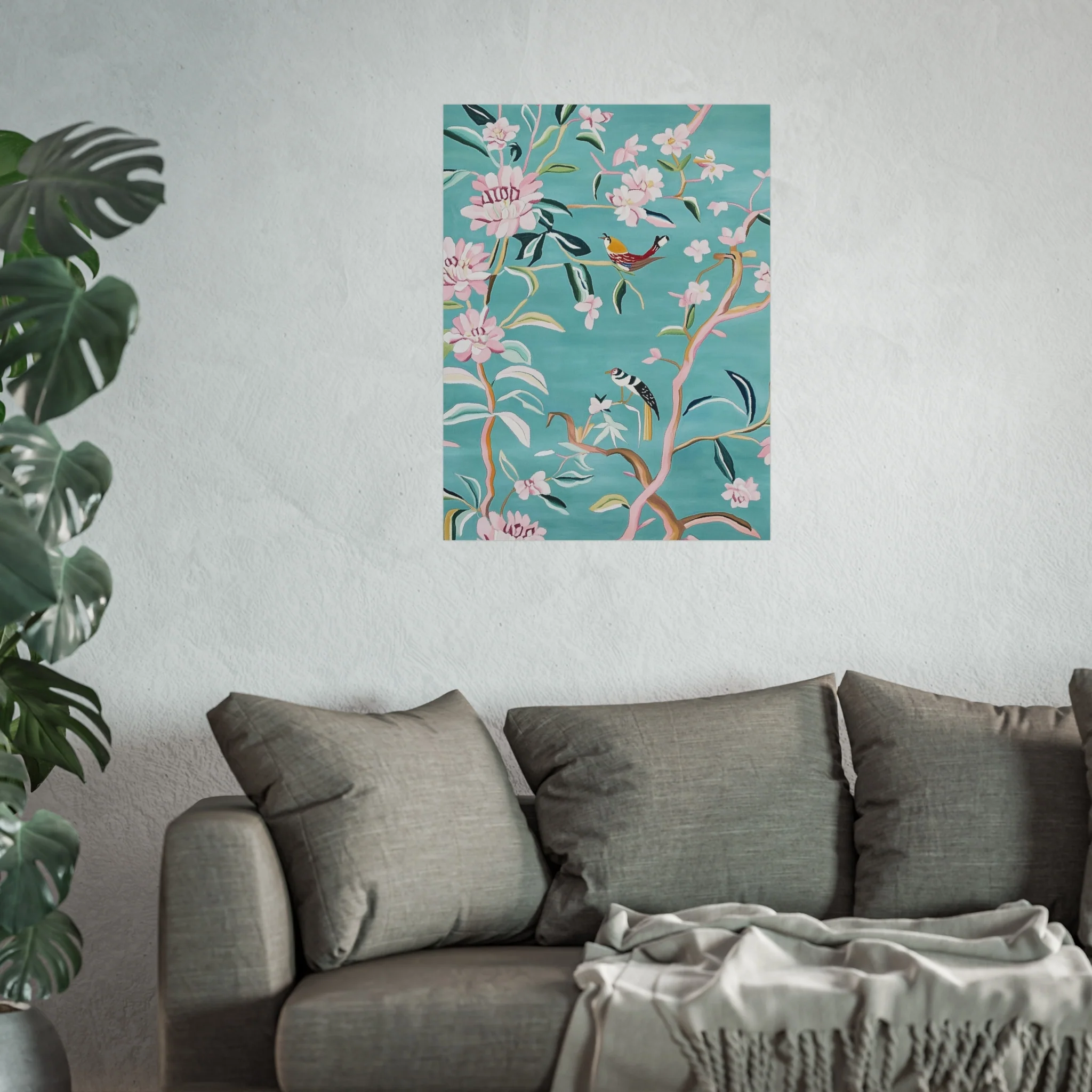 Chinoiserie Birds and Cherry Blossom Fine Art Poster - Image 41