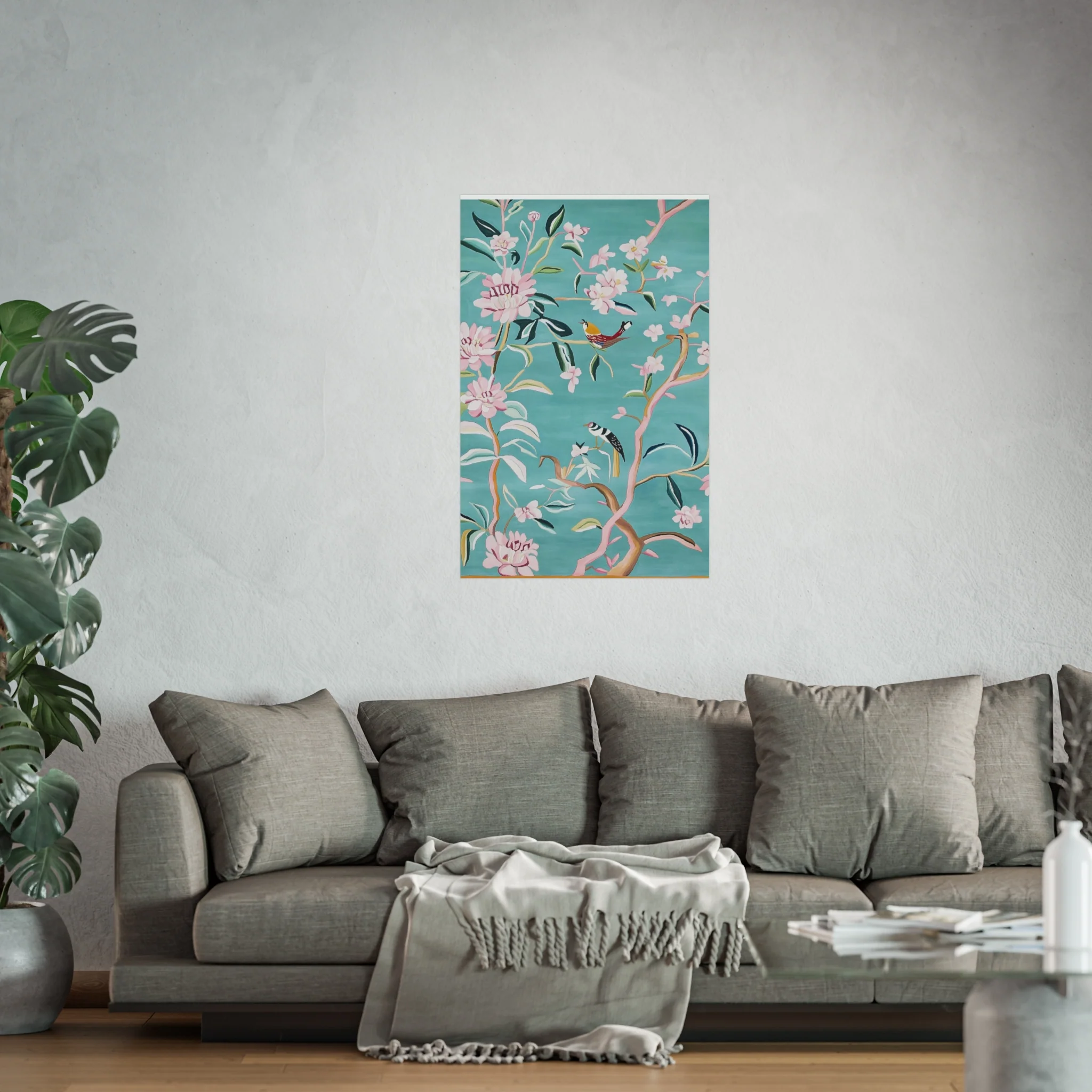 Chinoiserie Birds and Cherry Blossom Fine Art Poster - Image 45