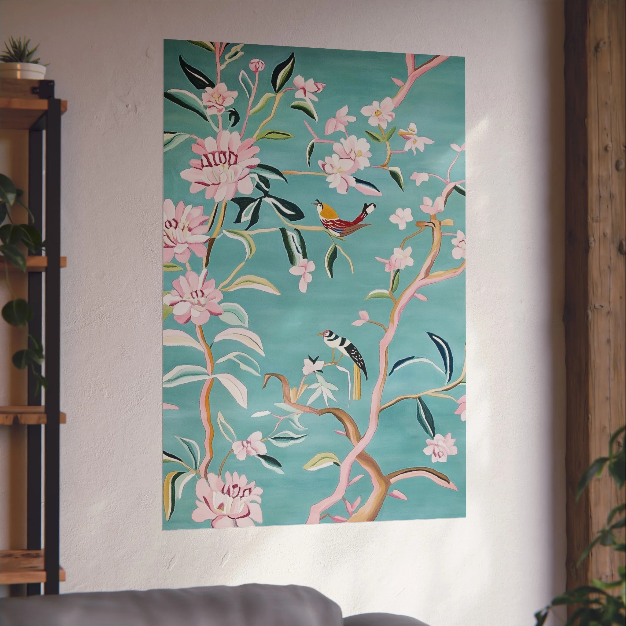 Chinoiserie Birds and Cherry Blossom Fine Art Poster - Image 48