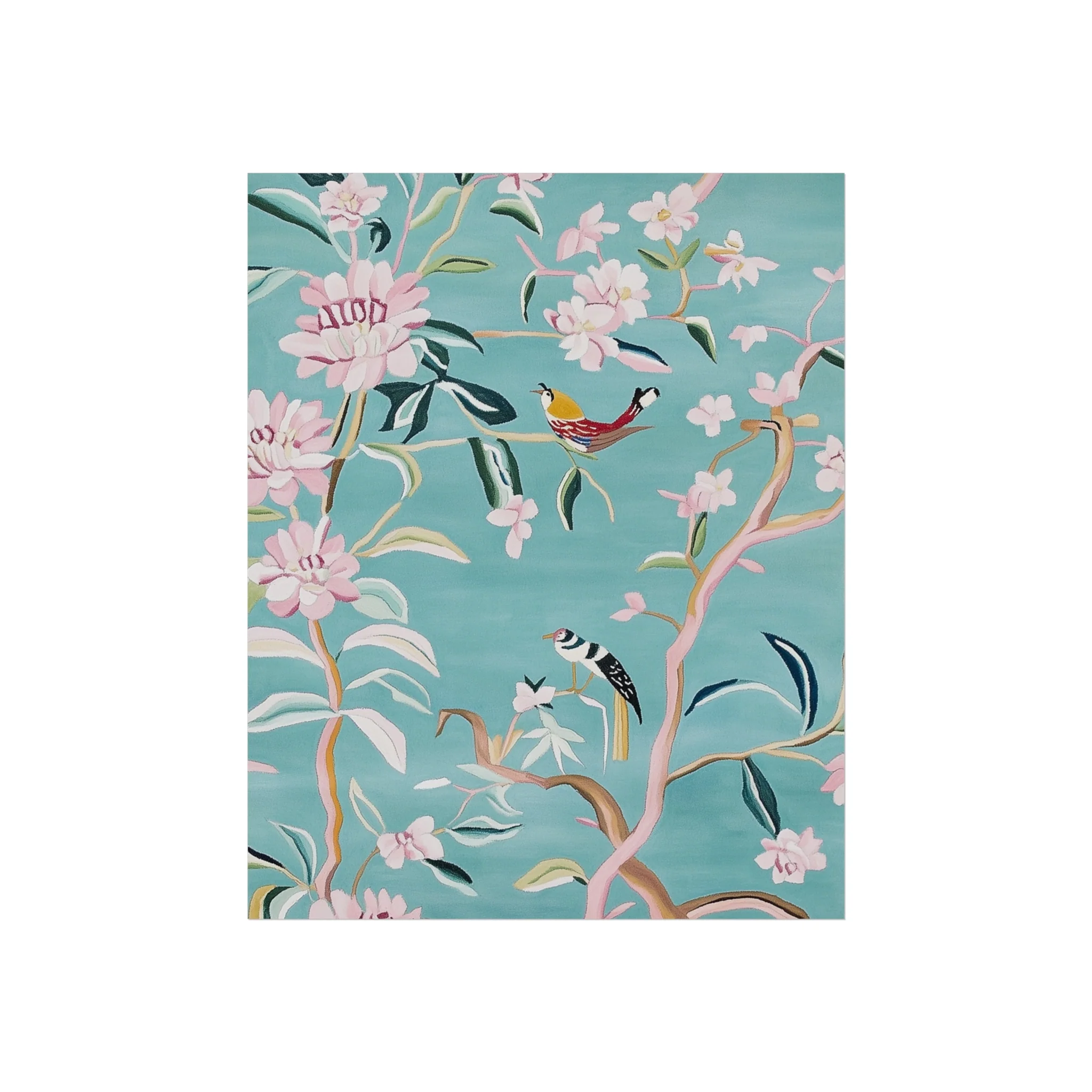 Chinoiserie Birds and Cherry Blossom Fine Art Poster - Image 8