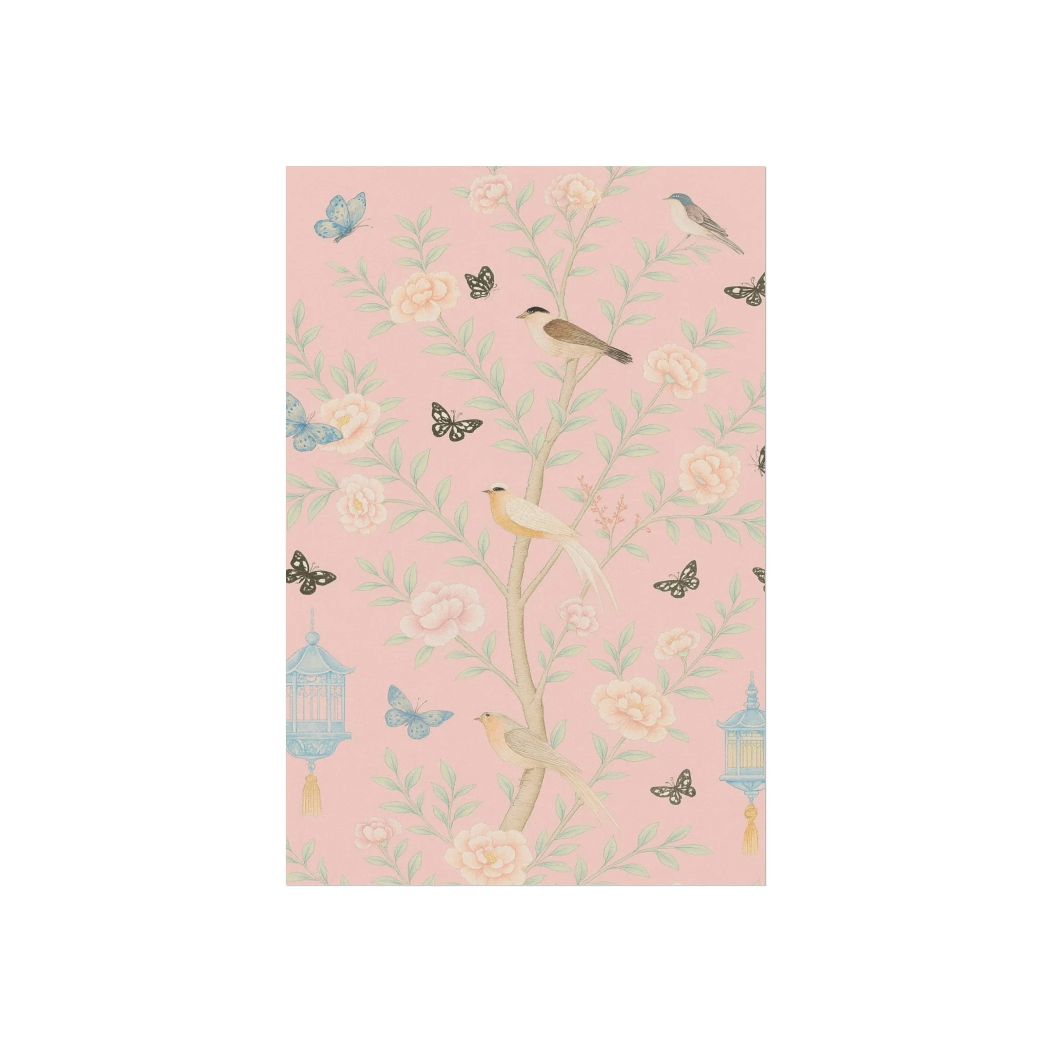 Chinoiserie Feathers and Lanterns Fine Art Poster - Image 11
